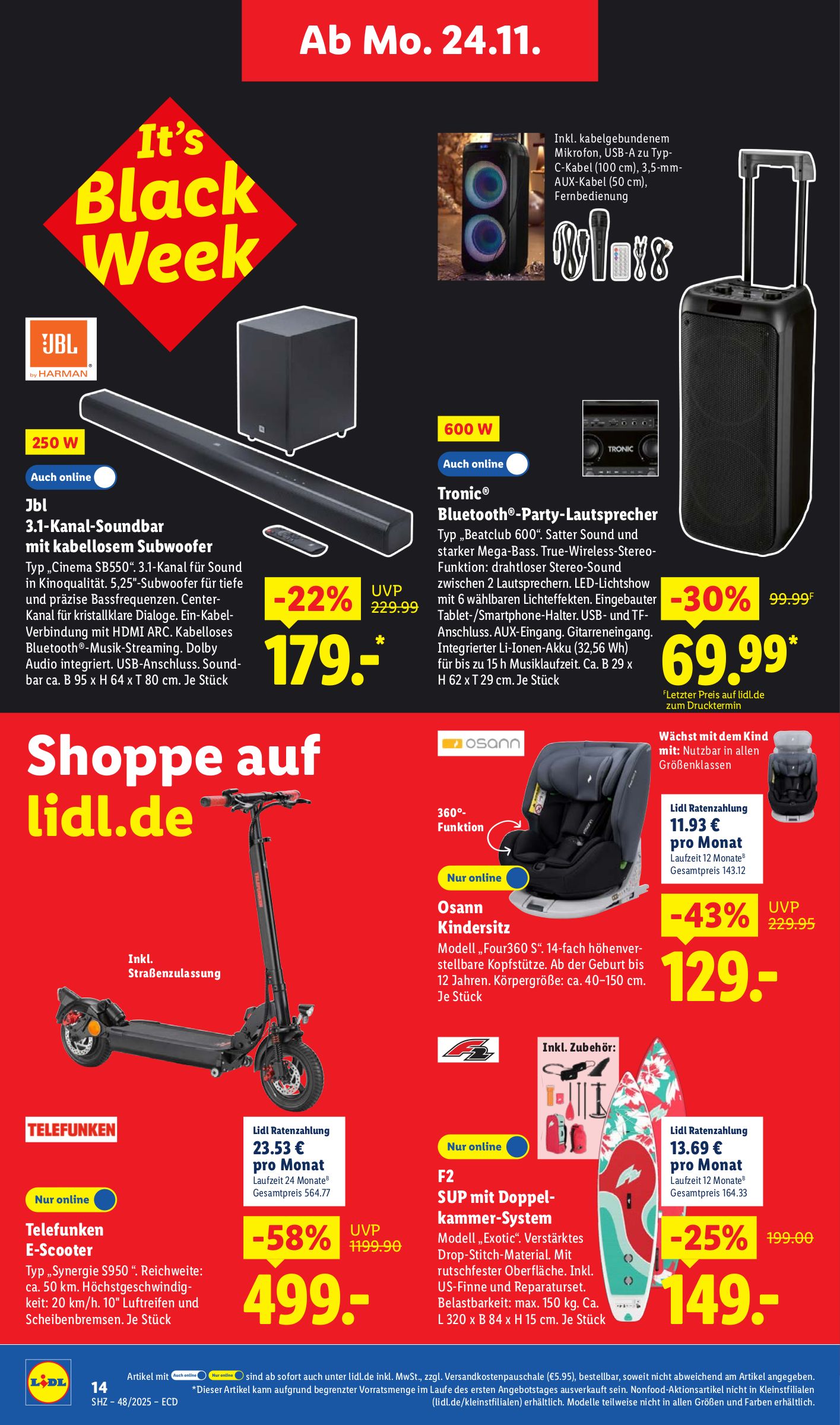 lidl - Lidl - Black Week-Prospekt gültig vom 24.11. bis 29.11. - page: 14