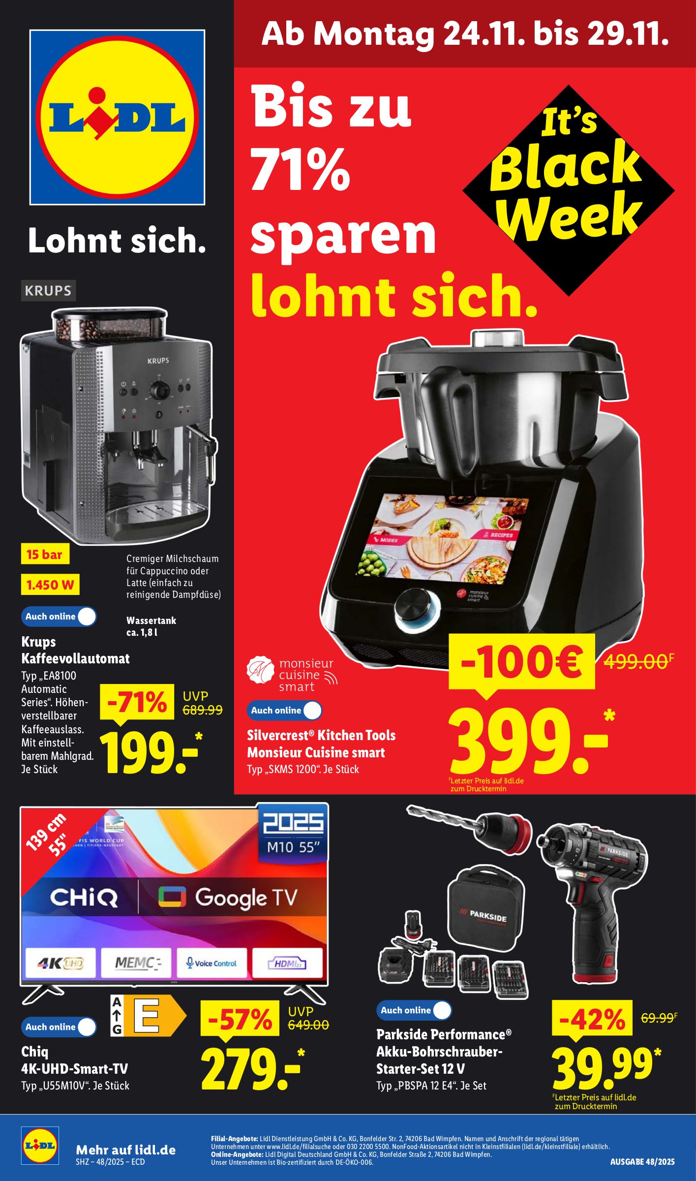 lidl - Lidl - Black Week-Prospekt gültig vom 24.11. bis 29.11.