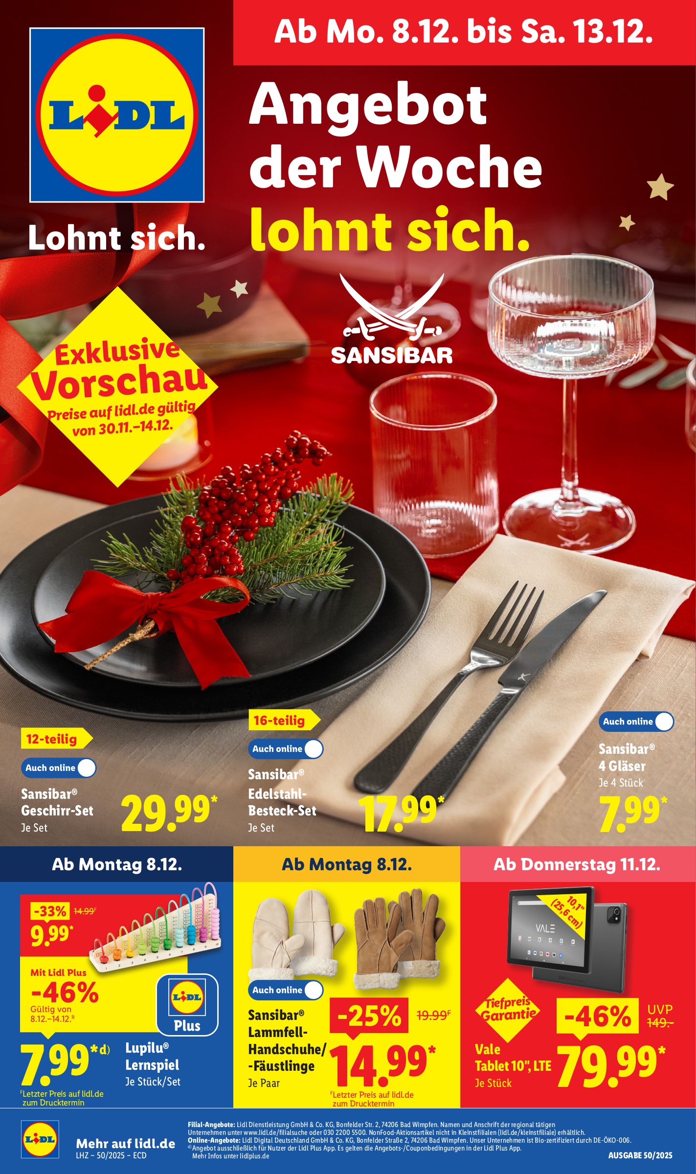 lidl - Lidl - Angebot der Woche-Prospekt gültig vom 08.12. bis 13.12.