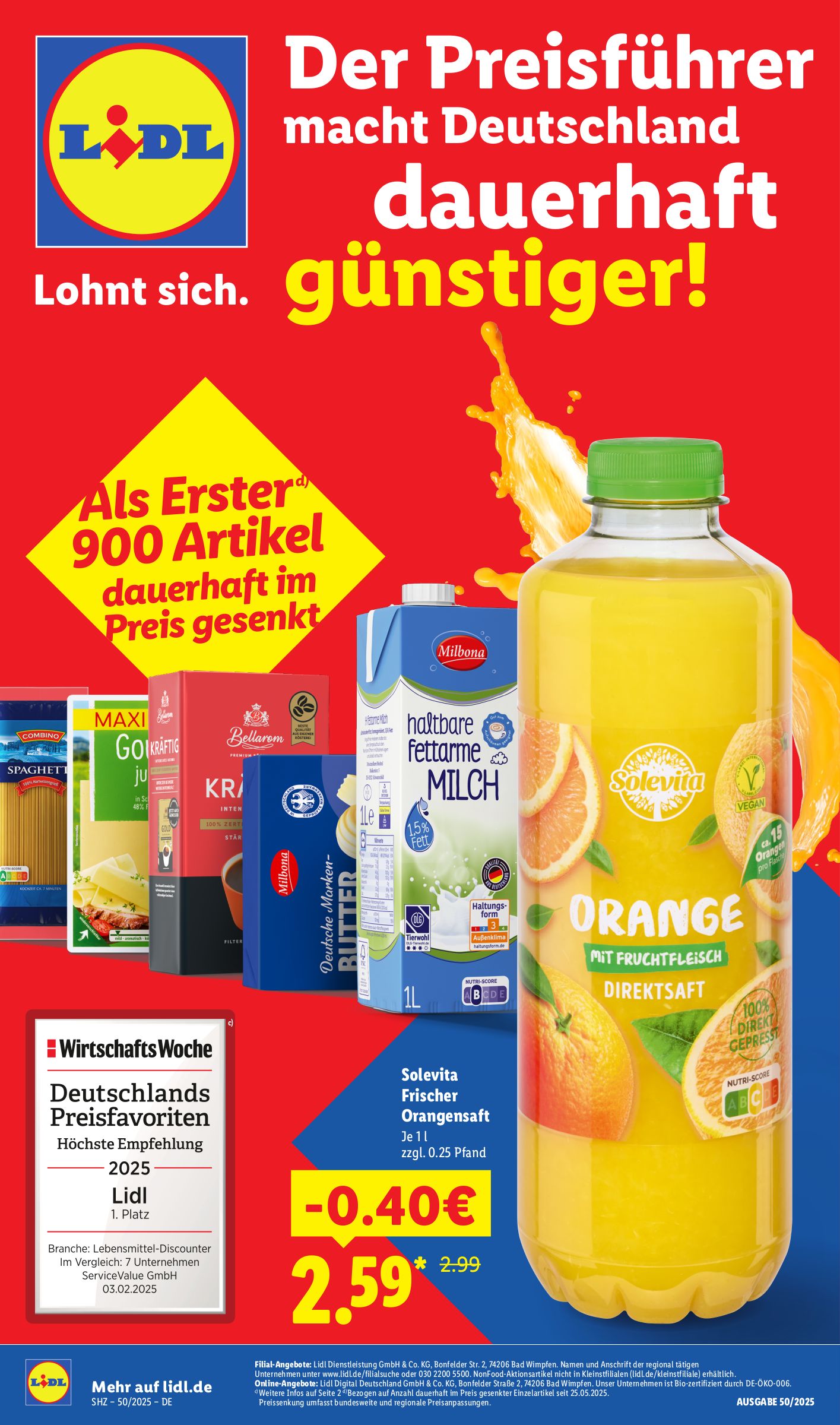 lidl - Lidl - Der Preisführer macht Deutschland-Prospekt gültig vom 08.12. bis 31.12. - page: 1