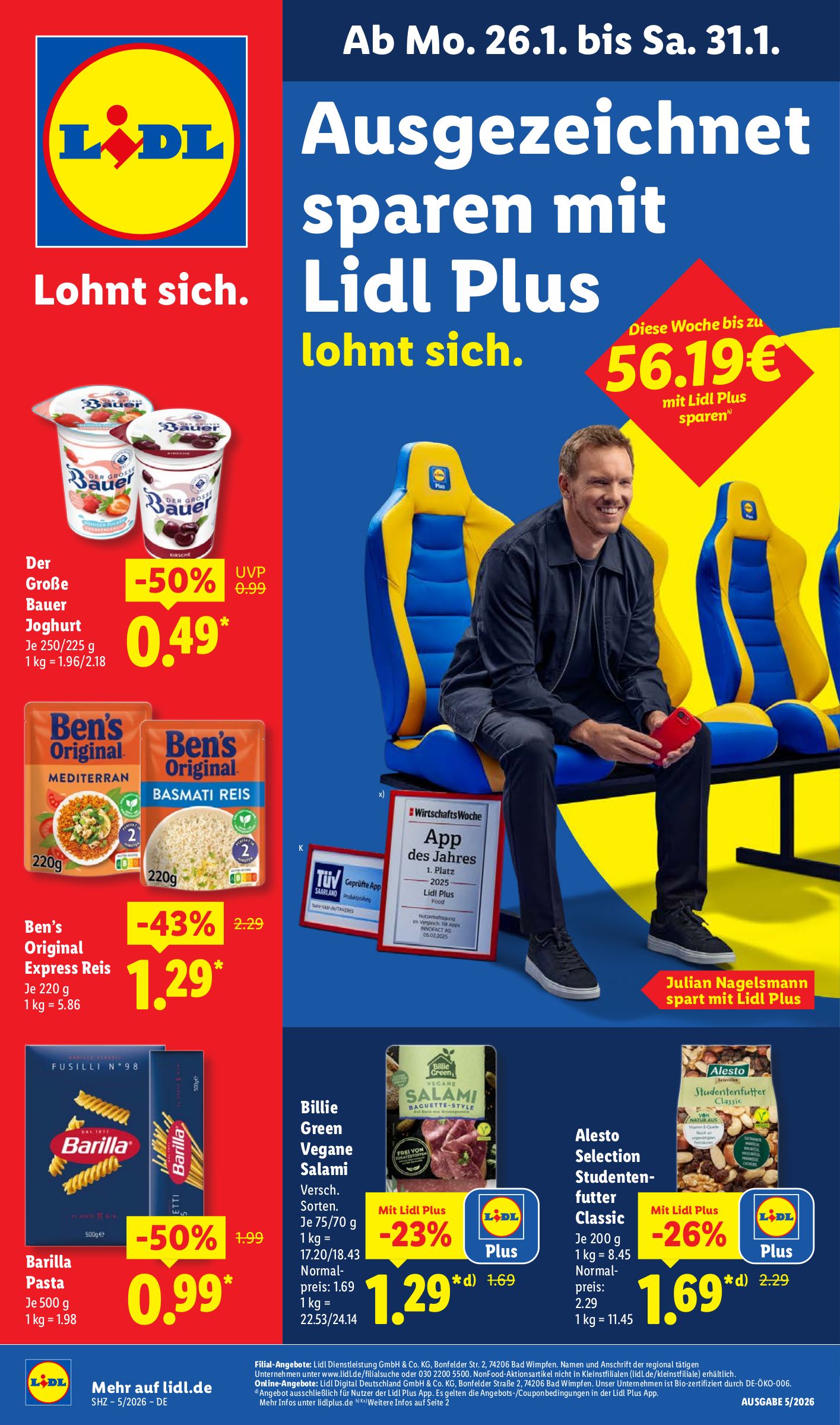 lidl - Lidl-Prospekt gültig vom 26.01. bis 31.01.