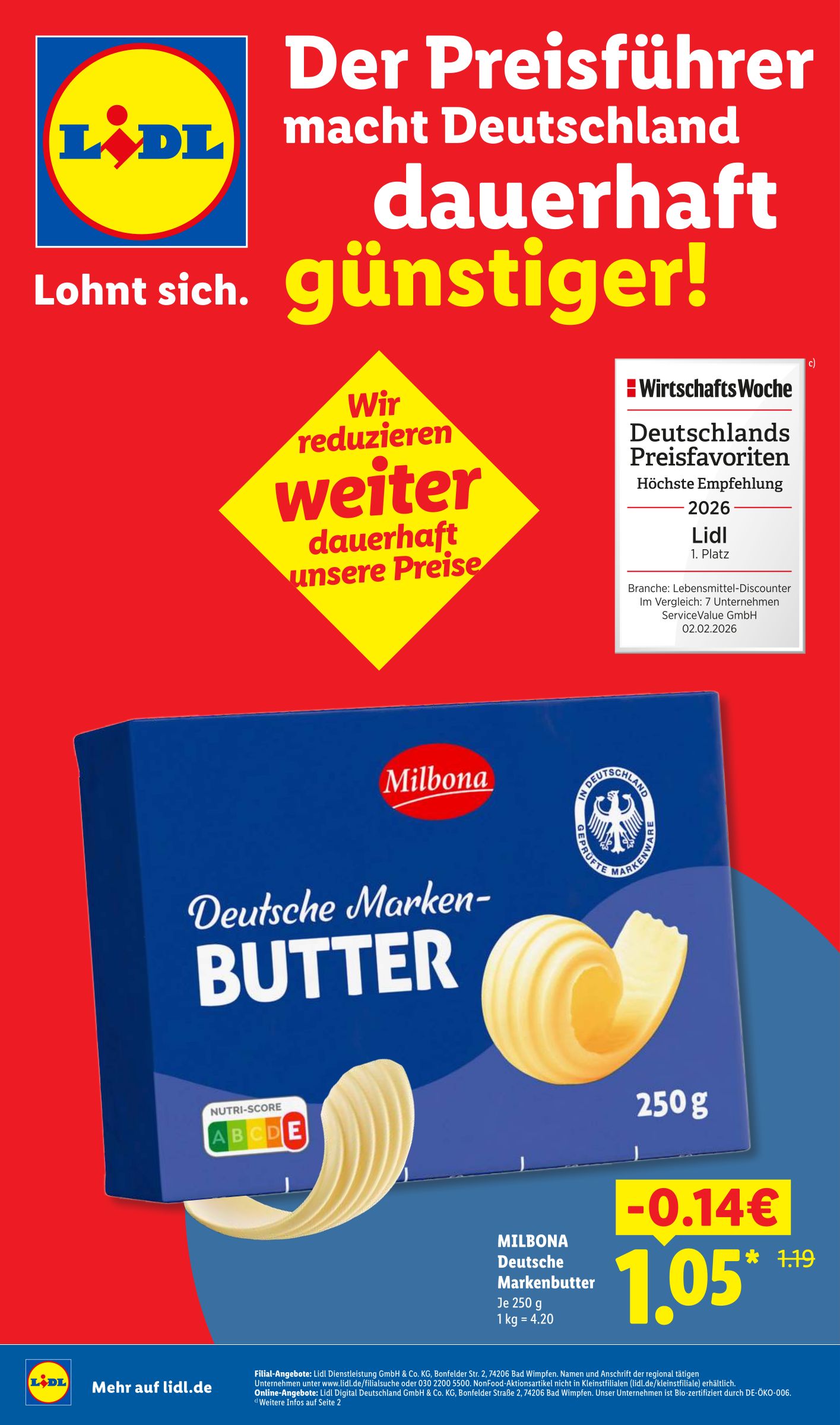 lidl - Lidl - Der Preisführer macht Deutschland Prospekt nächste Woche – von Freitag 01.05.2026 bis Sonntag 31.05.2026 - page: 1
