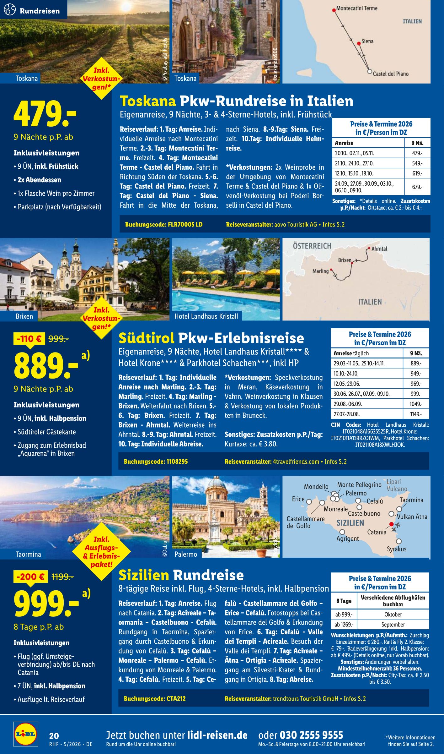 lidl - Lidl - Reisen Prospekt – von Mittwoch 29.04.2026 bis Sonntag 31.05.2026 - page: 20