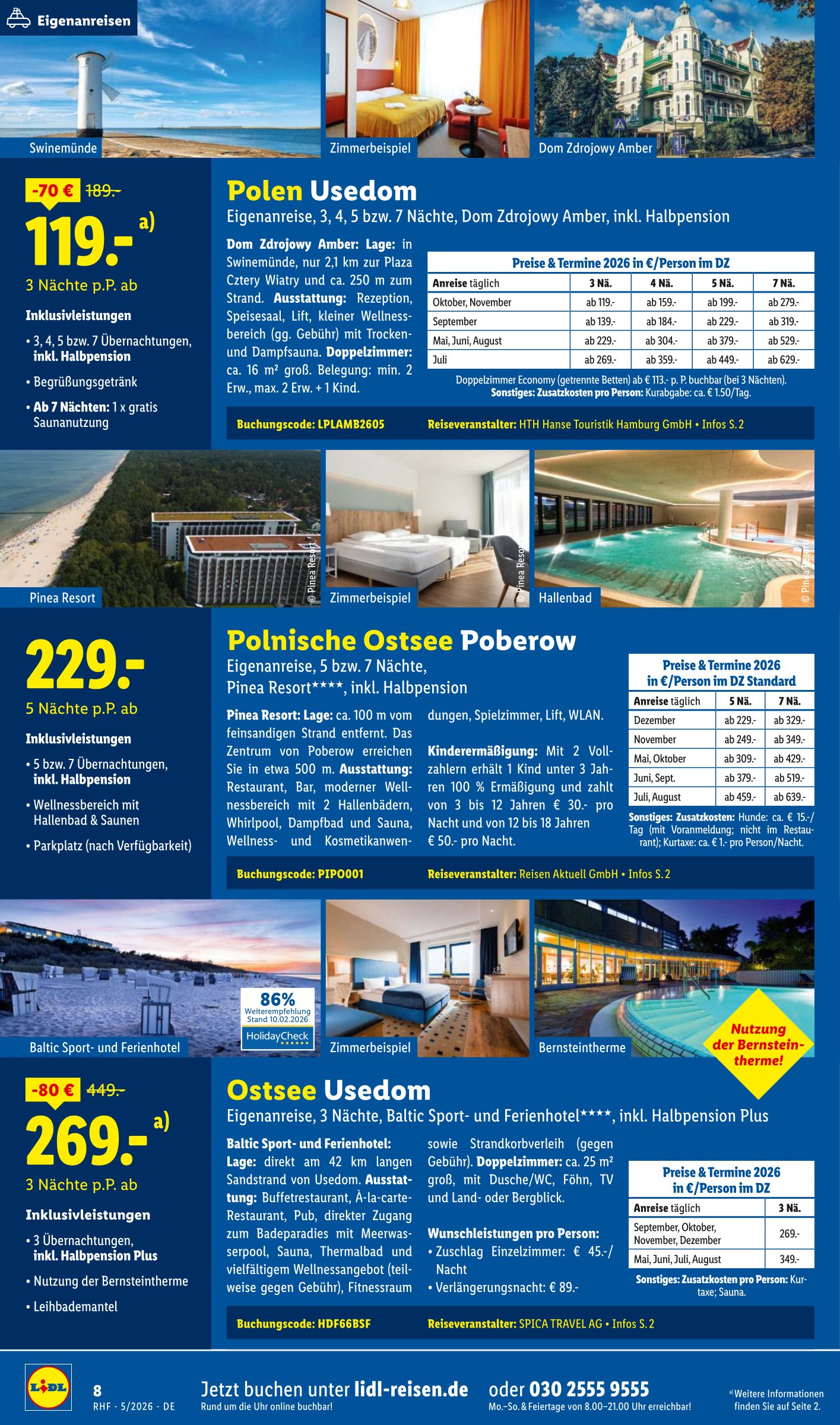 lidl - Lidl - Reisen Prospekt – von Mittwoch 29.04.2026 bis Sonntag 31.05.2026 - page: 8