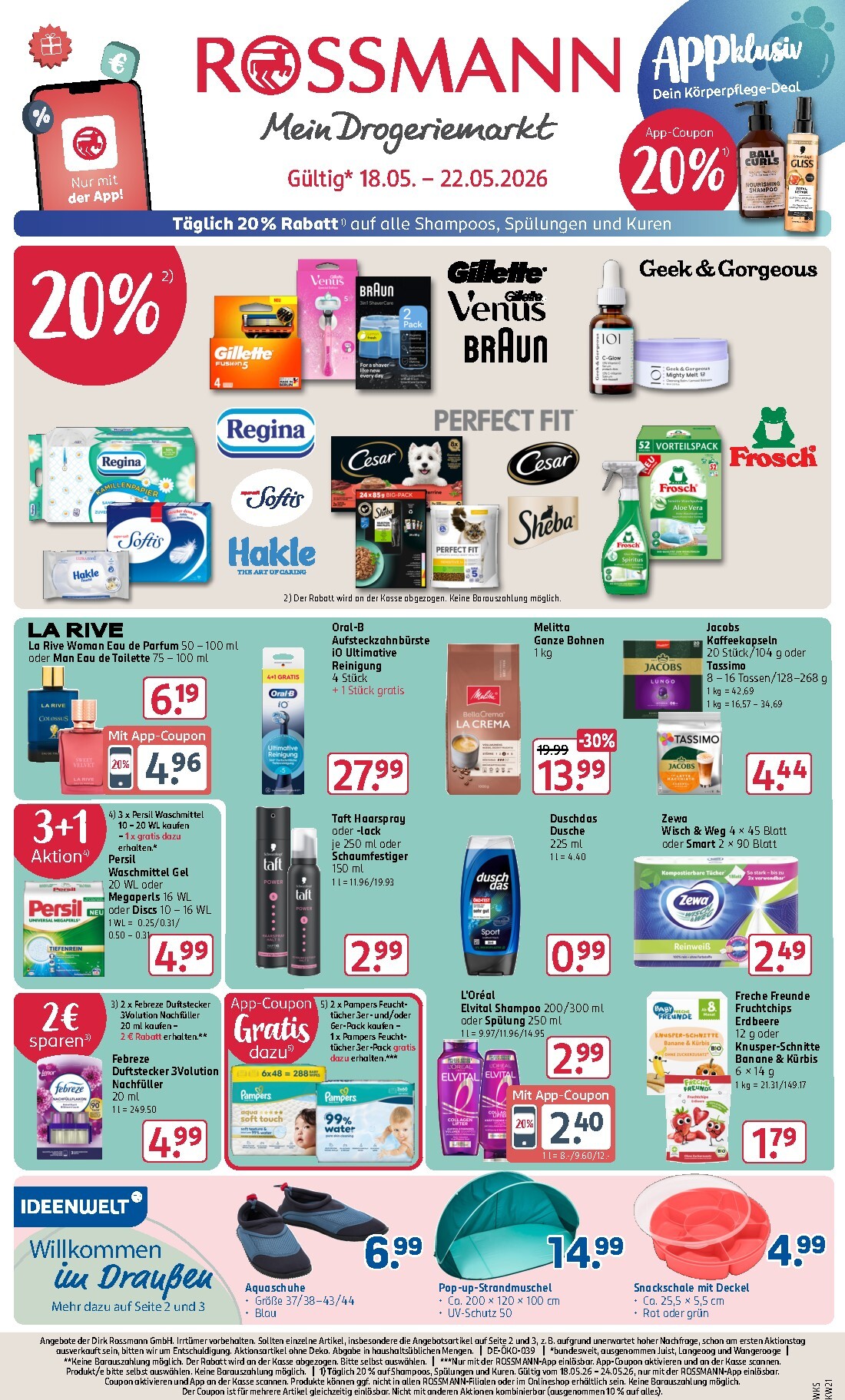 rossmann - ROSSMANN Prospekt nächste Woche – von Montag 18.05.2026 bis Freitag 22.05.2026 - page: 1