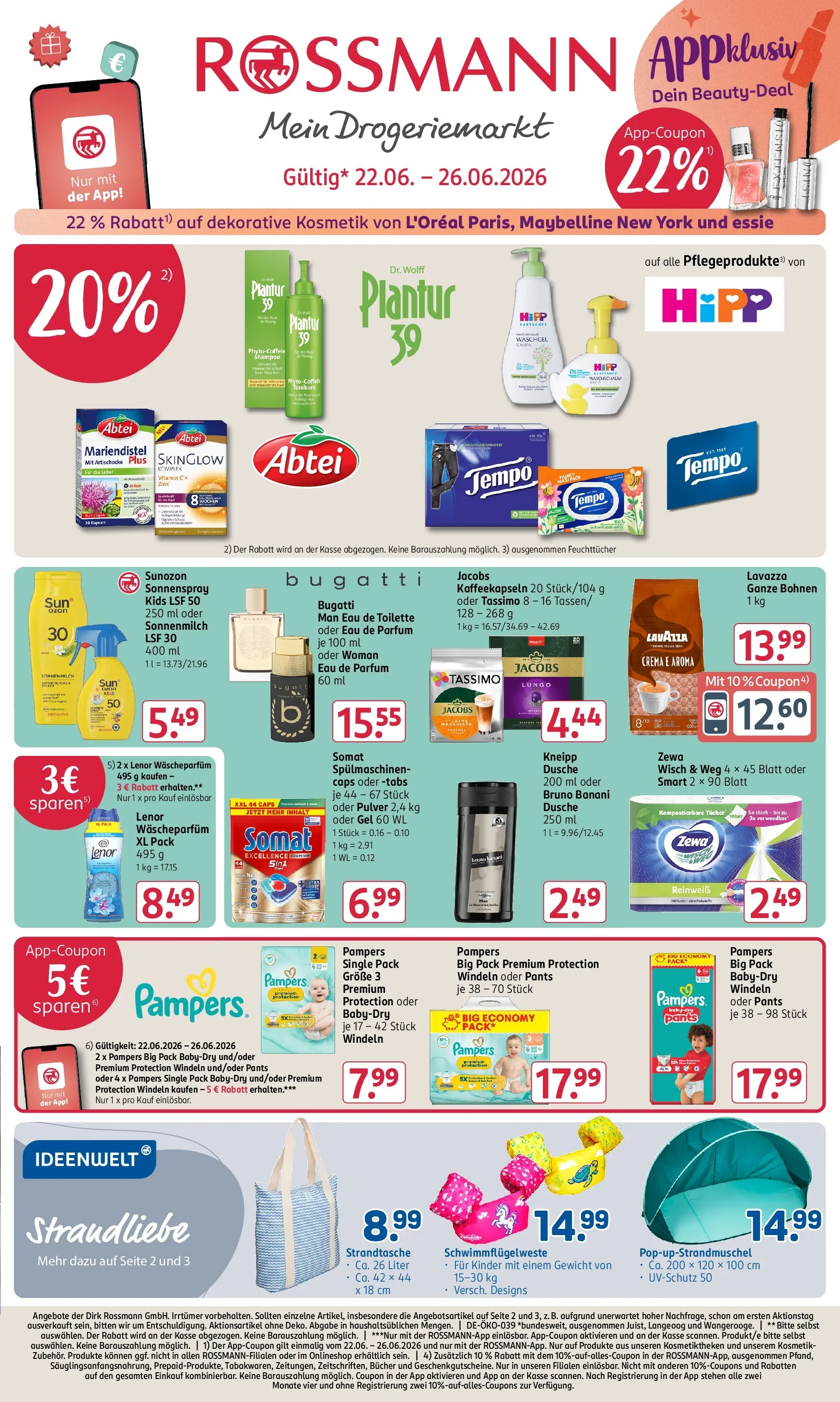 rossmann - ROSSMANN Prospekt – von Montag 22.06.2026 bis Freitag 26.06.2026