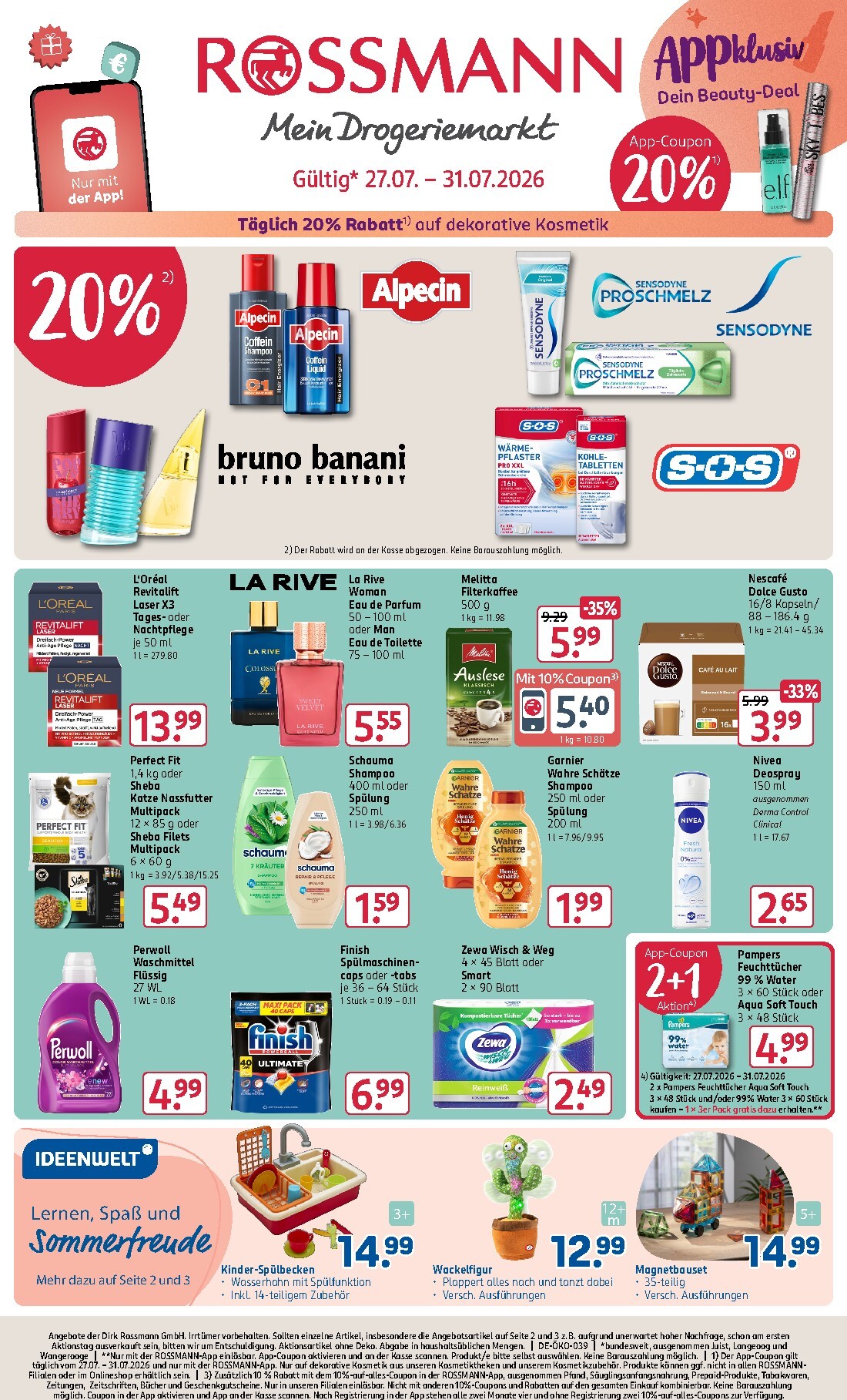 rossmann - ROSSMANN Prospekt nächste Woche – von Montag 27.07.2026 bis Freitag 31.07.2026 - page: 1