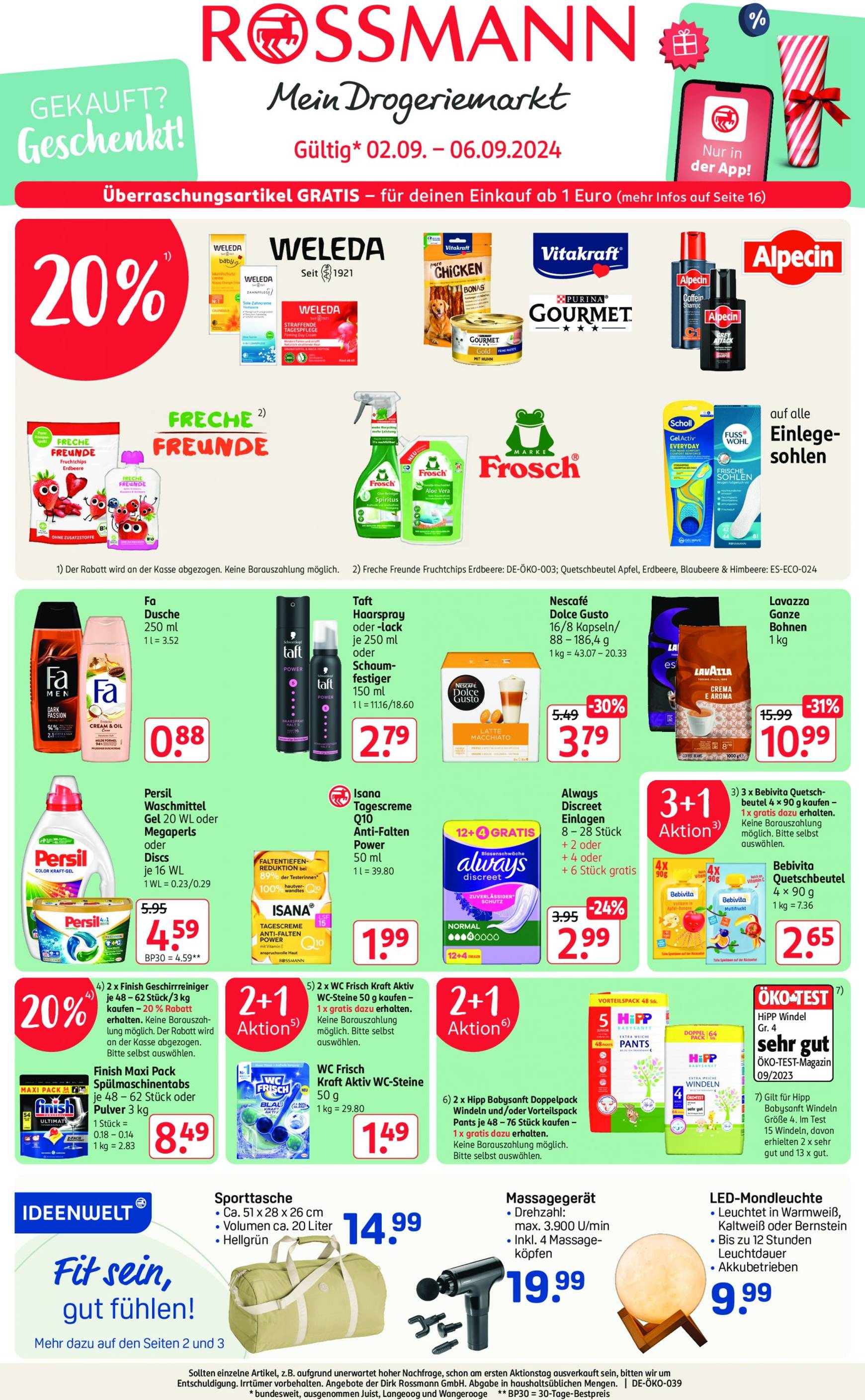 rossmann - ROSSMANN-Prospekt gültig ab 02.09. - 06.09. - page: 1