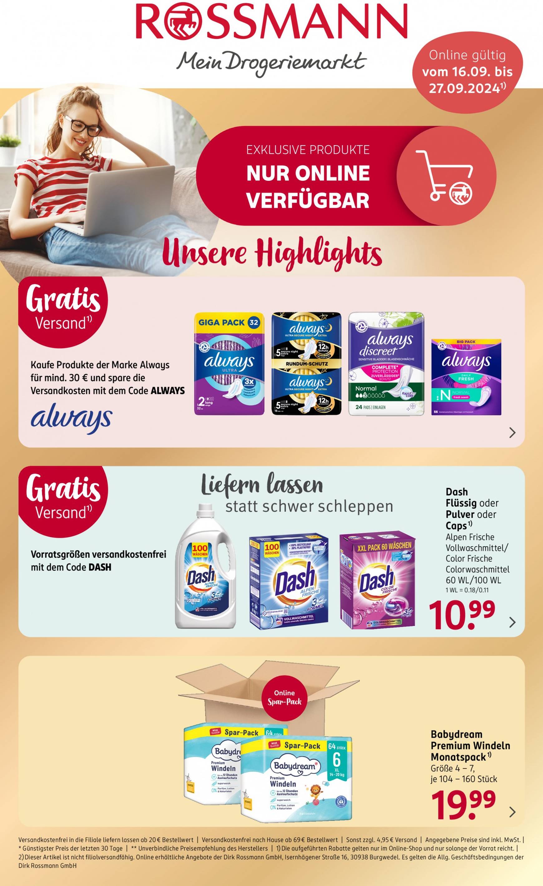 rossmann - ROSSMANN-Prospekt gültig ab 16.09. - 27.09. - page: 1