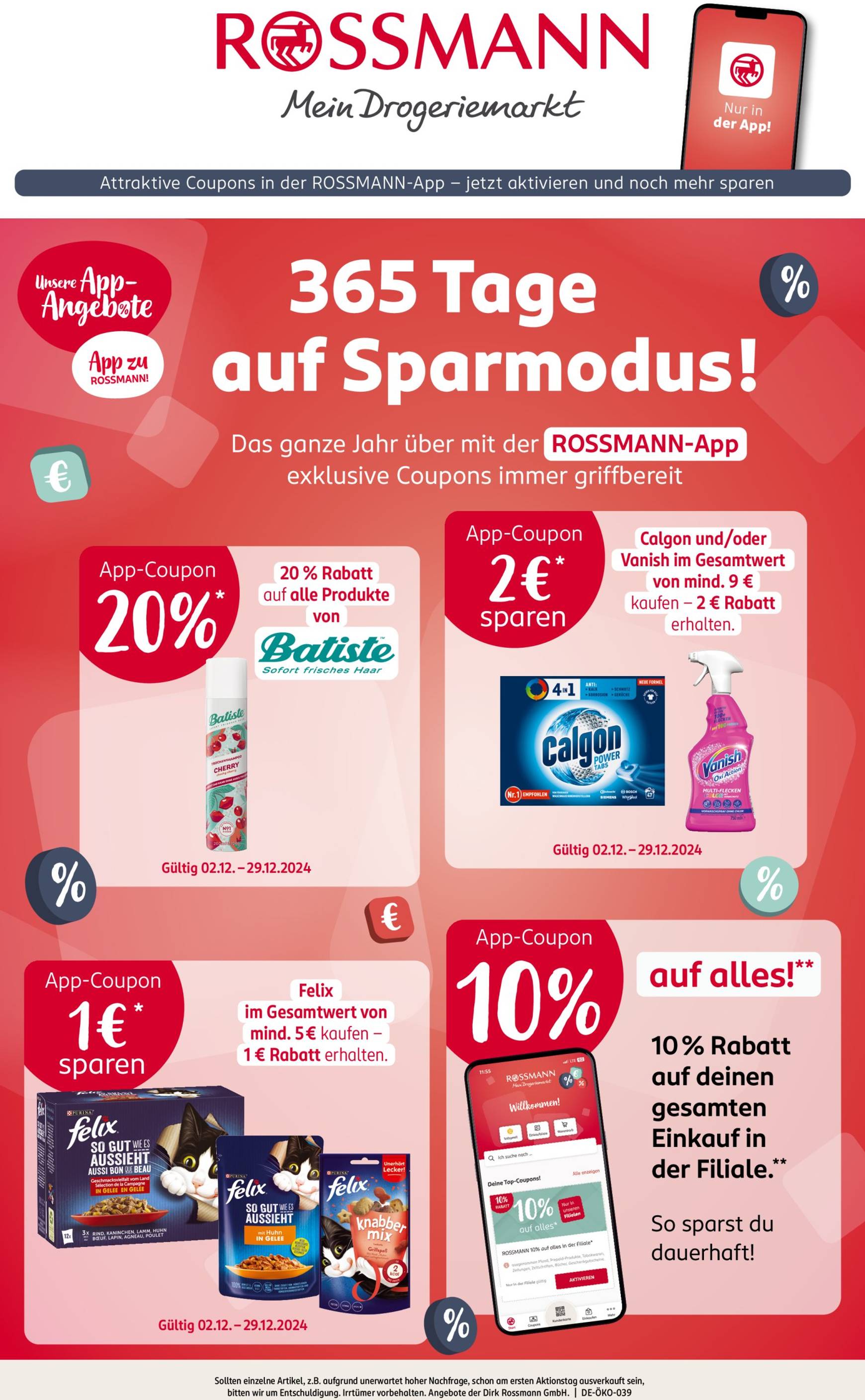 rossmann - ROSSMANN - App-Coupon-Prospekt gültig von 02.12. bis 29.12.