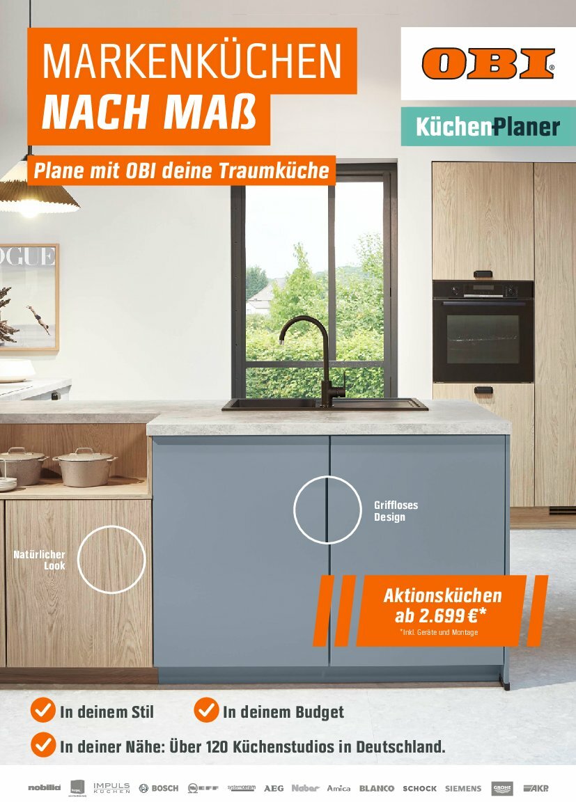 obi - Obi - Markenküchen-Prospekt gültig vom 30.07. bis 31.12. - page: 1