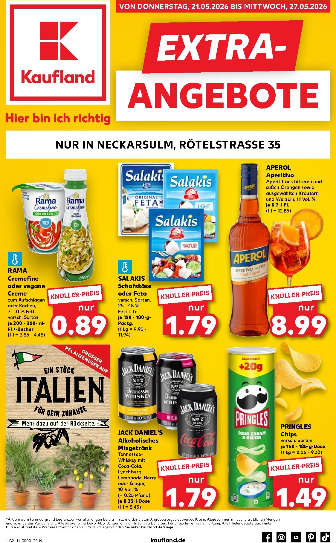 kaufland - Kaufland - Neckarsulm Prospekt nächste Woche – von Donnerstag 21.05.2026 bis Mittwoch 27.05.2026