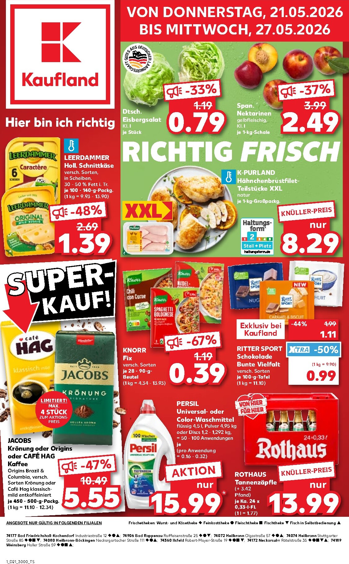 kaufland - Kaufland Prospekt nächste Woche – von Donnerstag 21.05.2026 bis Mittwoch 27.05.2026 - page: 1