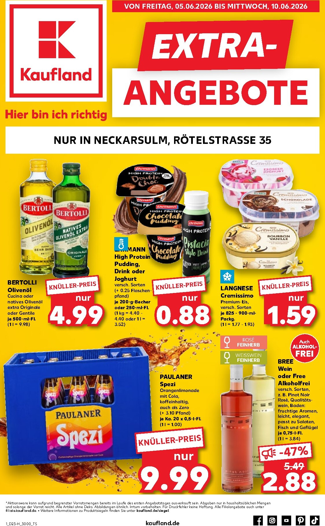 kaufland - Kaufland - Neckarsulm Prospekt nächste Woche – von Freitag 05.06.2026 bis Mittwoch 10.06.2026