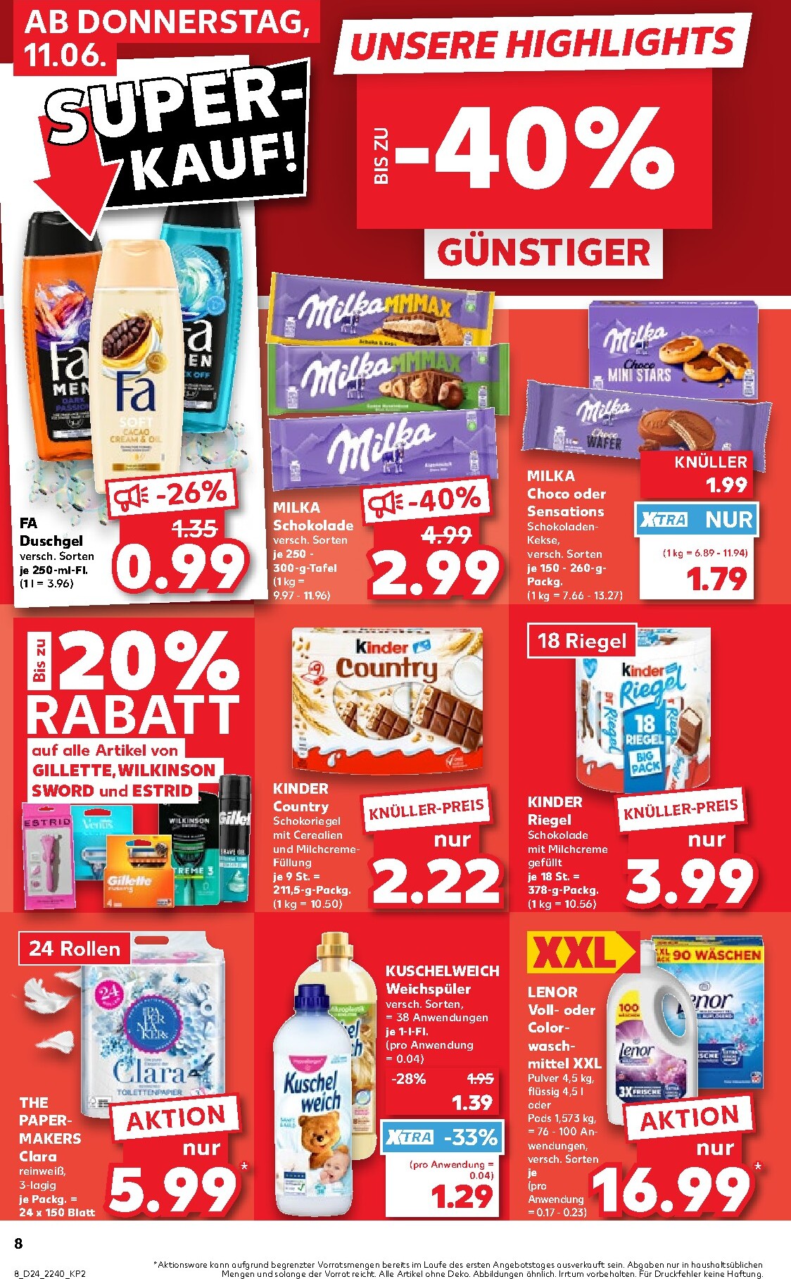 kaufland - Kaufland Prospekt nächste Woche – von Donnerstag 11.06.2026 bis Mittwoch 17.06.2026 - page: 8