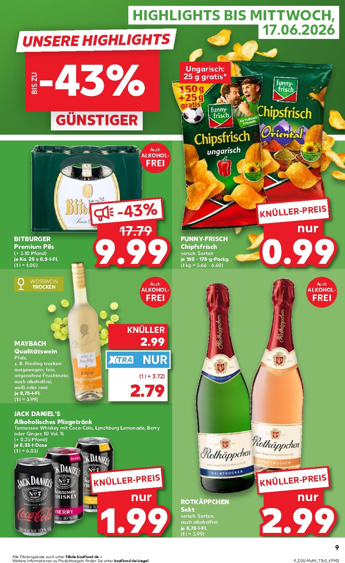 kaufland - Kaufland - Angebote ab Montag Prospekt nächste Woche – von Montag 15.06.2026 bis Mittwoch 17.06.2026 - page: 9