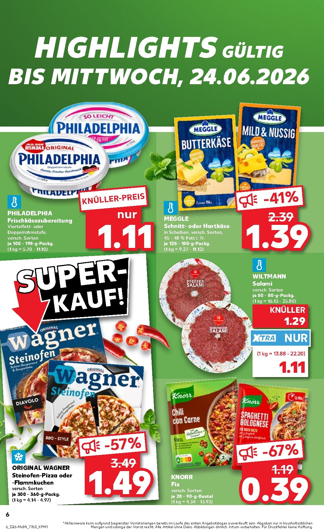 kaufland - Kaufland - Angebote ab Montag Prospekt nächste Woche – von Montag 22.06.2026 bis Mittwoch 24.06.2026 - page: 6