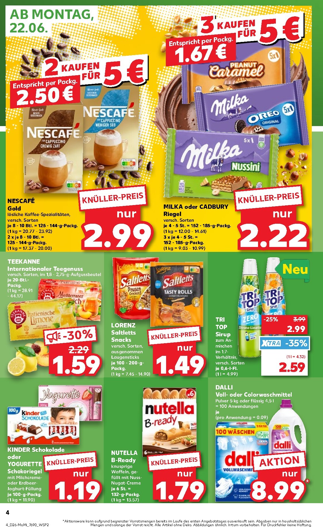 kaufland - Kaufland - Angebote ab Montag Prospekt nächste Woche – von Montag 22.06.2026 bis Mittwoch 24.06.2026 - page: 4