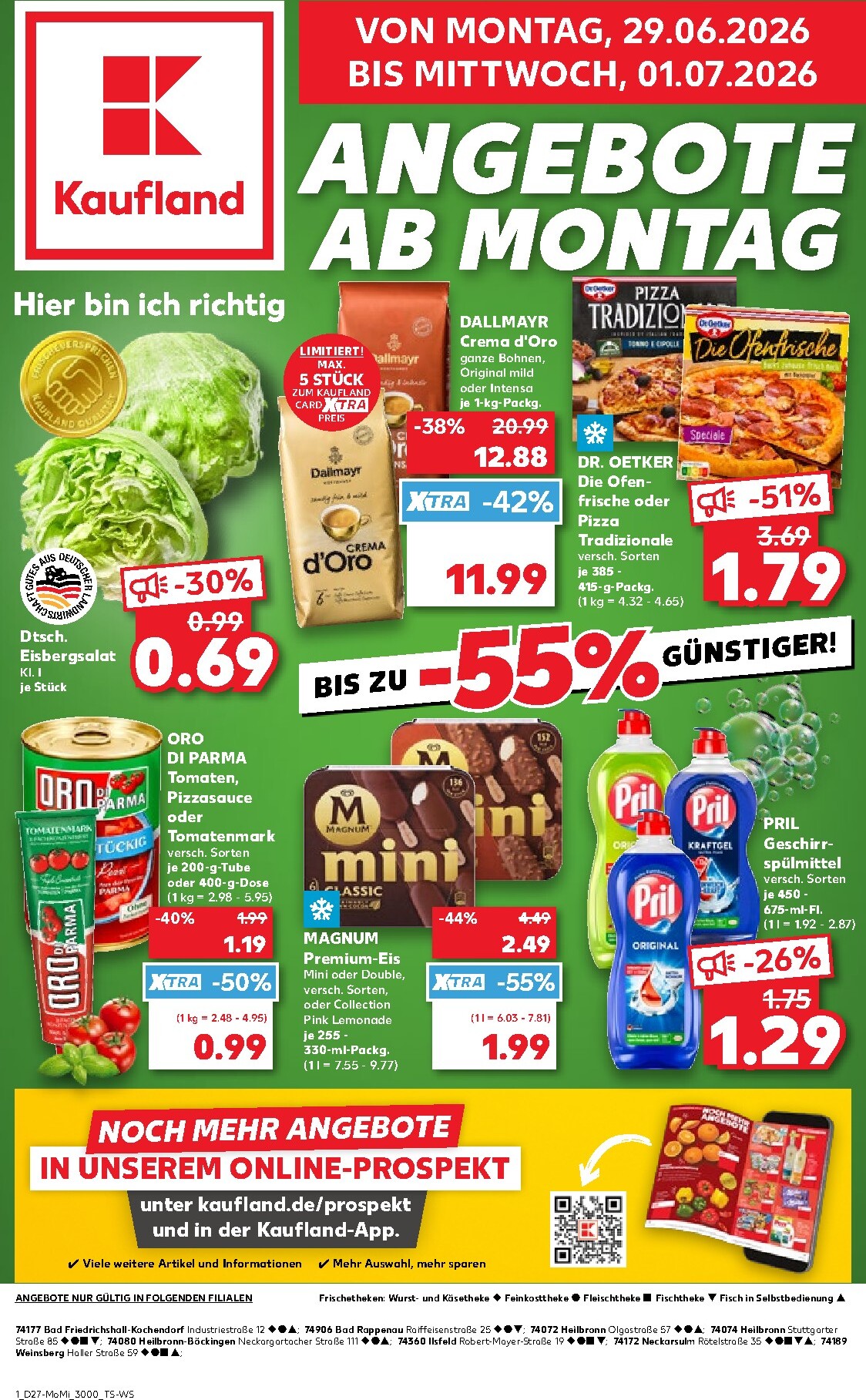 kaufland - Kaufland - Angebote ab Montag Prospekt nächste Woche – von Montag 29.06.2026 bis Mittwoch 01.07.2026 - page: 1