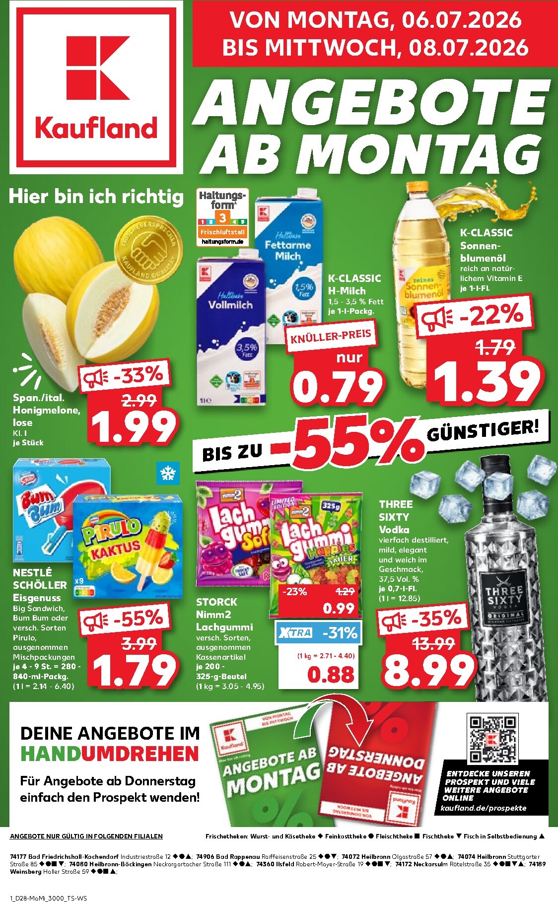 kaufland - Kaufland - Angebote ab Montag Prospekt nächste Woche – von Montag 06.07.2026 bis Mittwoch 08.07.2026 - page: 1