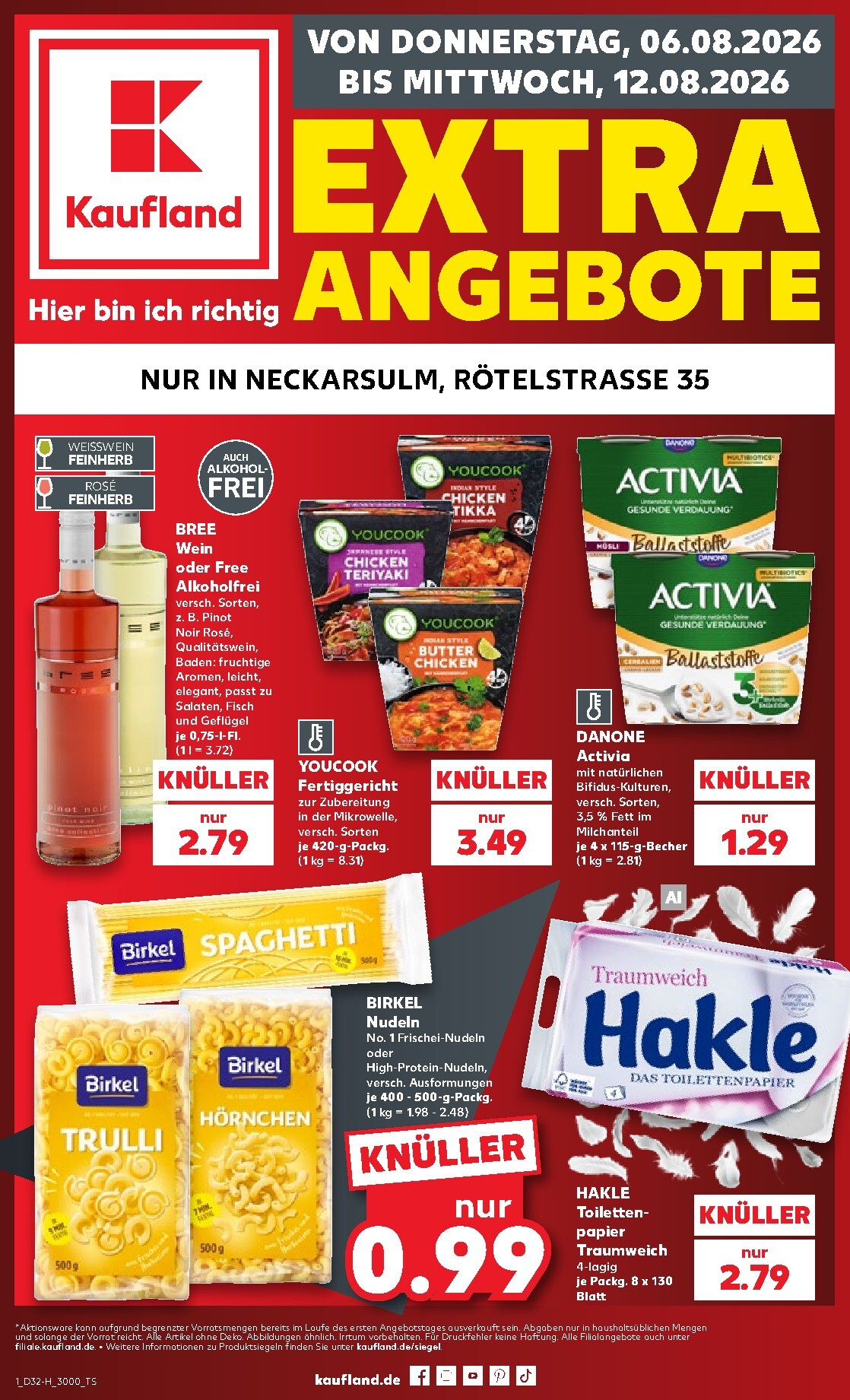 kaufland - Kaufland - Neckarsulm Prospekt nächste Woche – von Donnerstag 06.08.2026 bis Mittwoch 12.08.2026