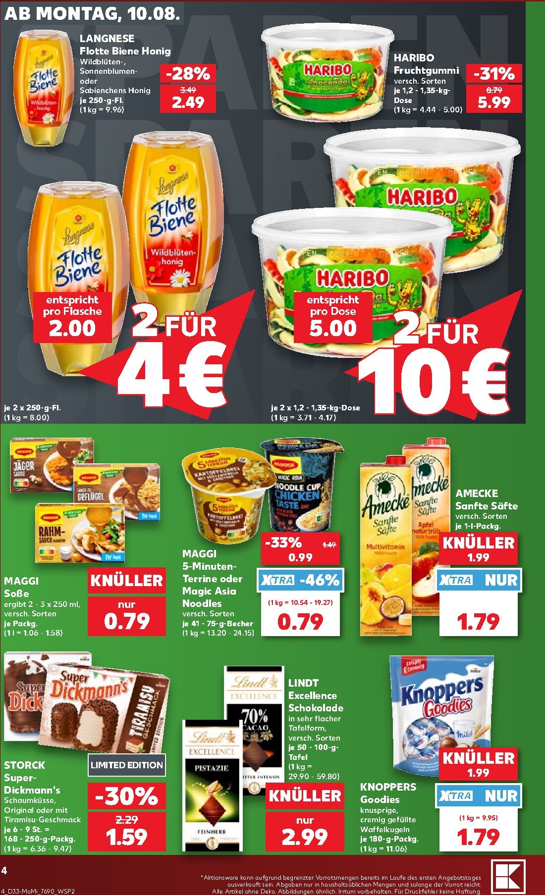 kaufland - Kaufland - Richtig Sparen Prospekt nächste Woche – von Montag 10.08.2026 bis Mittwoch 12.08.2026 - page: 4