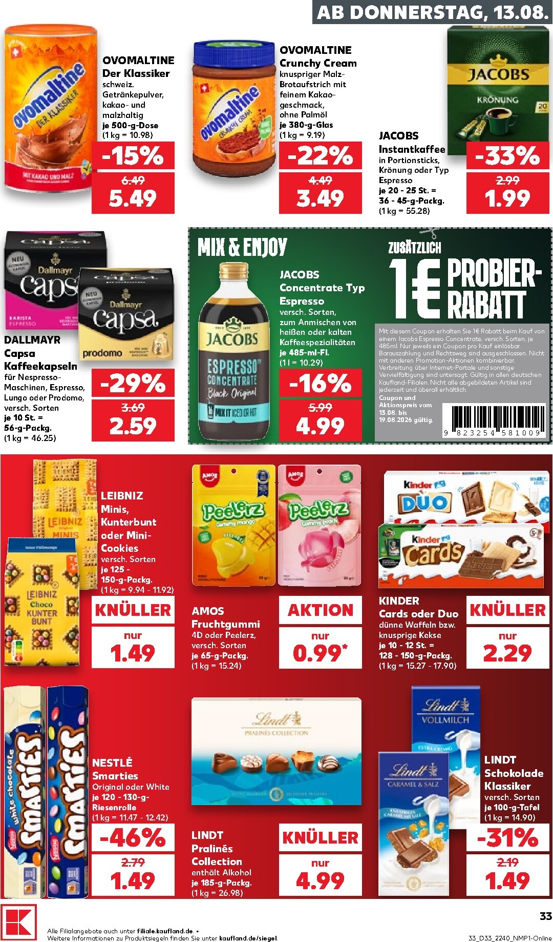 kaufland - Kaufland Prospekt nächste Woche – von Donnerstag 13.08.2026 bis Mittwoch 19.08.2026 - page: 33