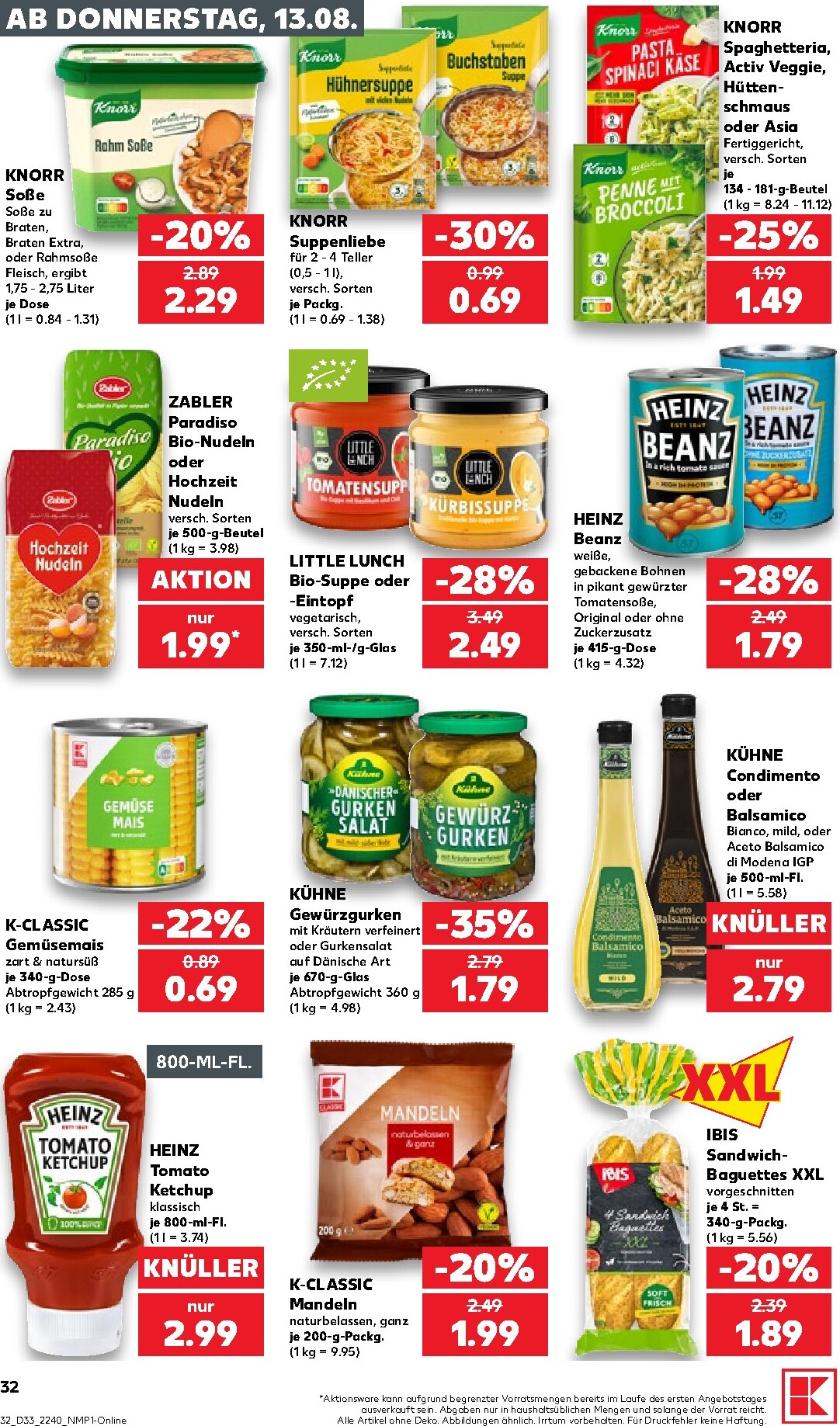 kaufland - Kaufland Prospekt nächste Woche – von Donnerstag 13.08.2026 bis Mittwoch 19.08.2026 - page: 32