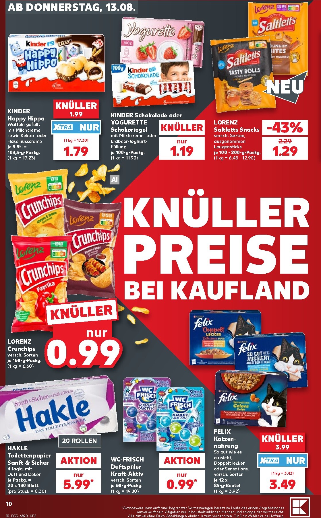 kaufland - Kaufland Prospekt nächste Woche – von Donnerstag 13.08.2026 bis Mittwoch 19.08.2026 - page: 10