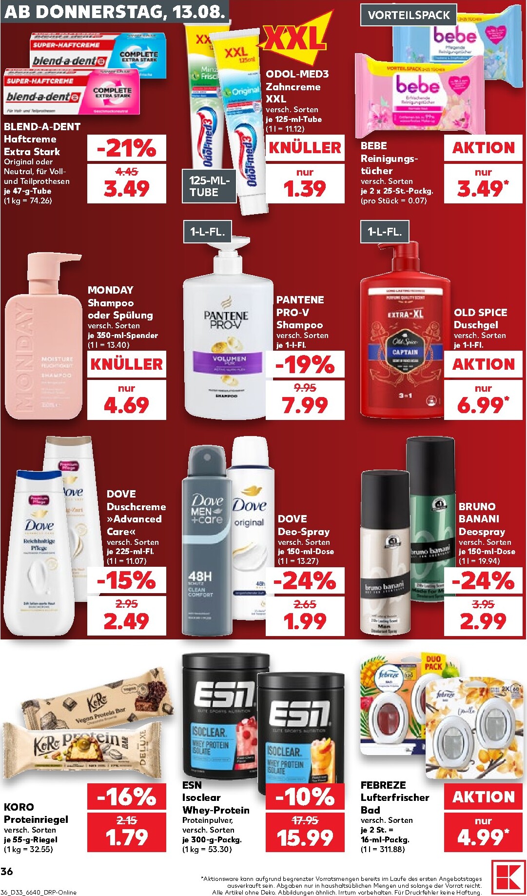 kaufland - Kaufland Prospekt nächste Woche – von Donnerstag 13.08.2026 bis Mittwoch 19.08.2026 - page: 36