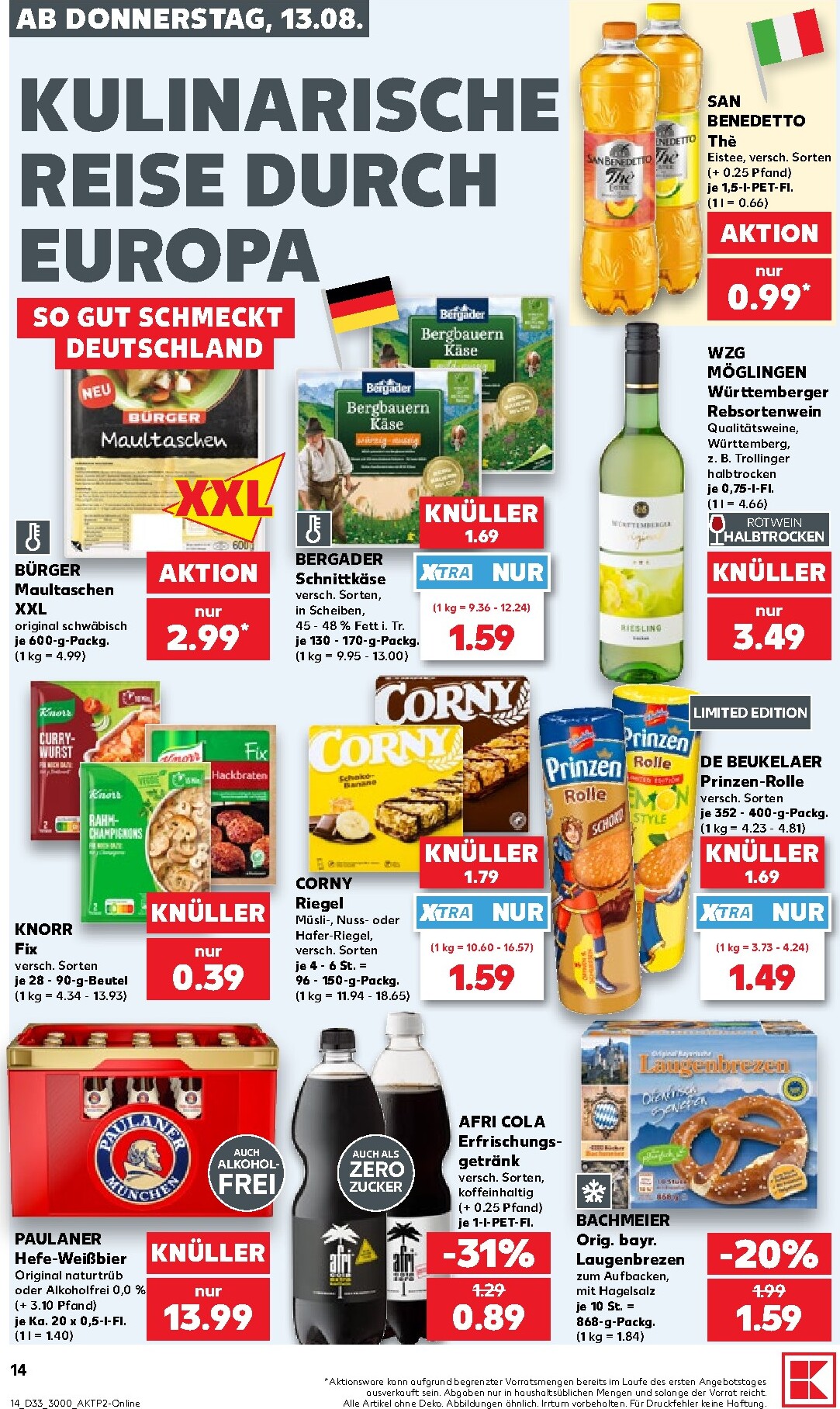 kaufland - Kaufland Prospekt nächste Woche – von Donnerstag 13.08.2026 bis Mittwoch 19.08.2026 - page: 14