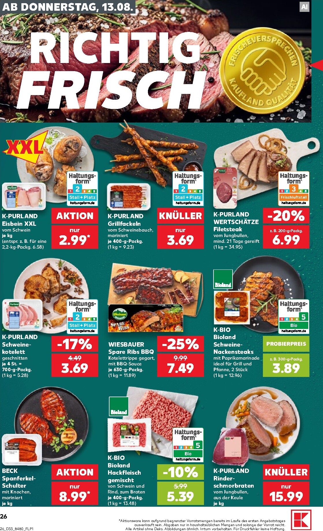 kaufland - Kaufland Prospekt nächste Woche – von Donnerstag 13.08.2026 bis Mittwoch 19.08.2026 - page: 26