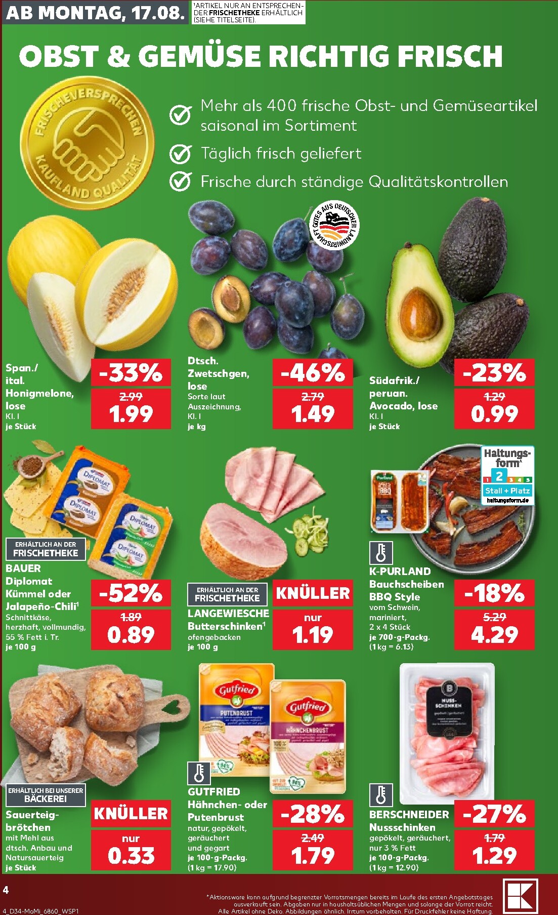 kaufland - Kaufland - Richtig Sparen Prospekt nächste Woche – von Montag 17.08.2026 bis Mittwoch 19.08.2026 - page: 4