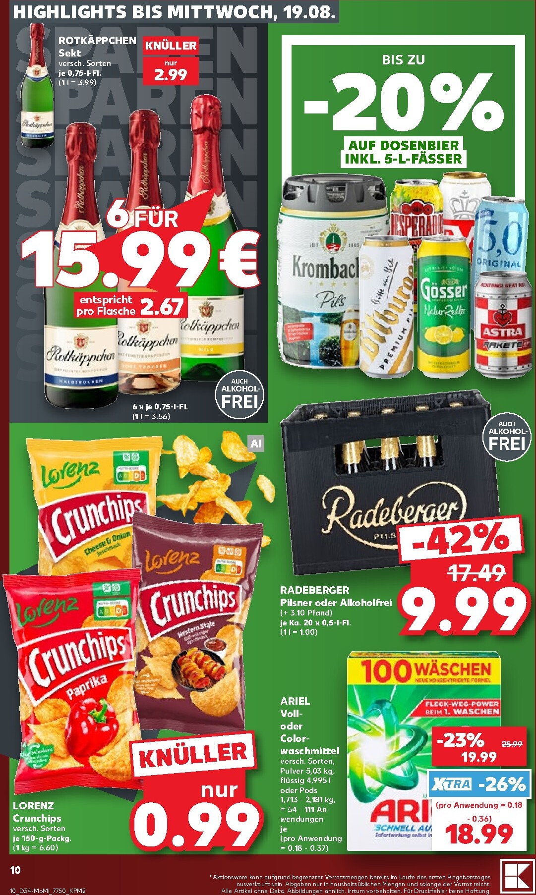 kaufland - Kaufland - Richtig Sparen Prospekt nächste Woche – von Montag 17.08.2026 bis Mittwoch 19.08.2026 - page: 10