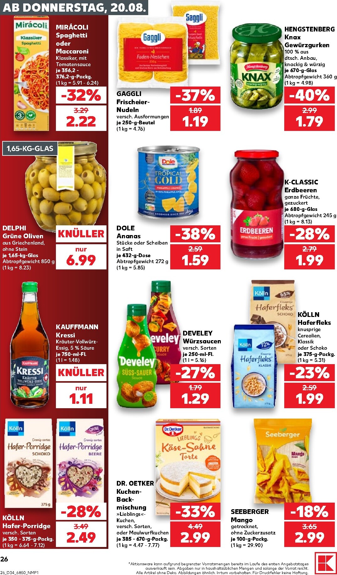 kaufland - Kaufland Prospekt nächste Woche – von Donnerstag 20.08.2026 bis Mittwoch 26.08.2026 - page: 26