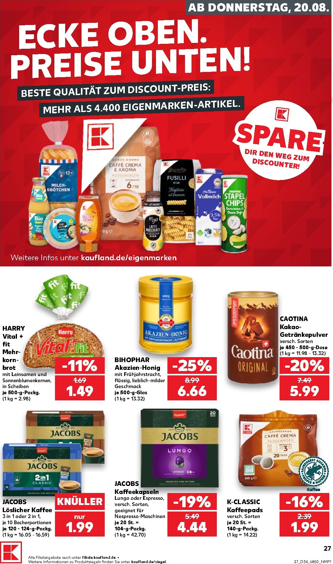 kaufland - Kaufland Prospekt nächste Woche – von Donnerstag 20.08.2026 bis Mittwoch 26.08.2026 - page: 27