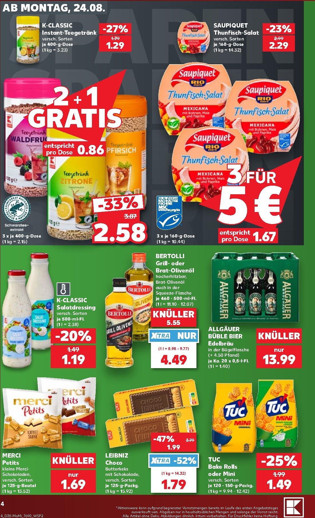 kaufland - Kaufland - Richtig Sparen Prospekt nächste Woche – von Montag 24.08.2026 bis Mittwoch 26.08.2026 - page: 4