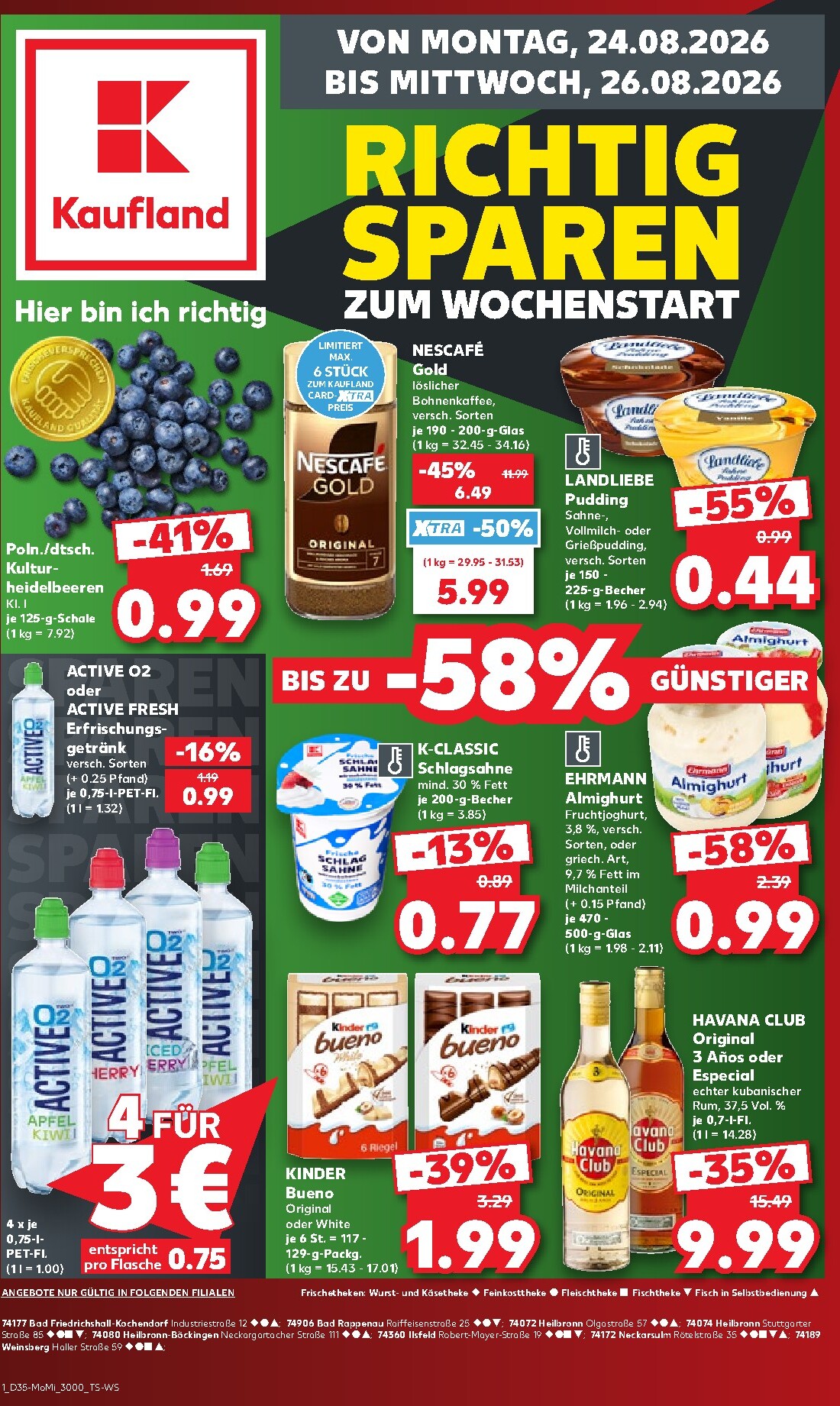 kaufland - Kaufland - Richtig Sparen Prospekt nächste Woche – von Montag 24.08.2026 bis Mittwoch 26.08.2026