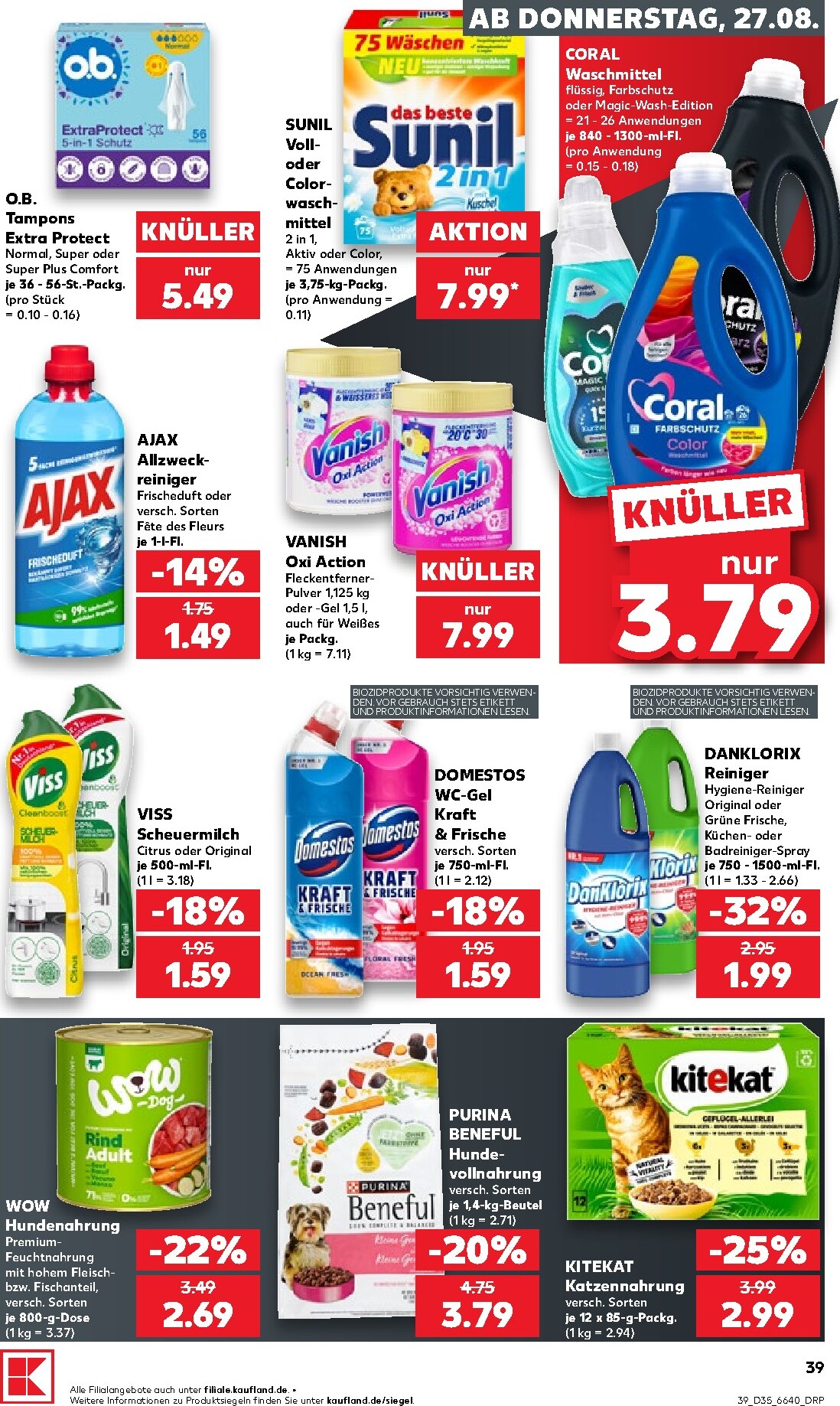 kaufland - Kaufland Prospekt nächste Woche – von Donnerstag 27.08.2026 bis Mittwoch 02.09.2026 - page: 39