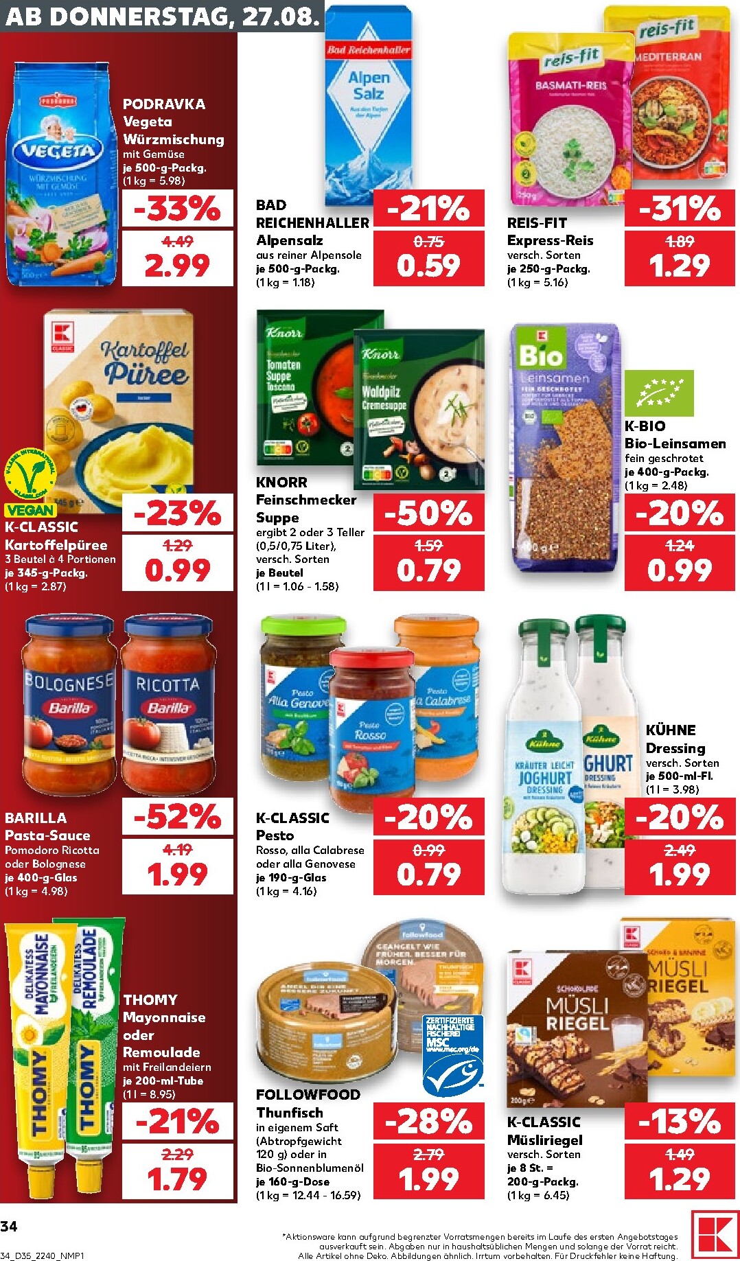 kaufland - Kaufland Prospekt nächste Woche – von Donnerstag 27.08.2026 bis Mittwoch 02.09.2026 - page: 34