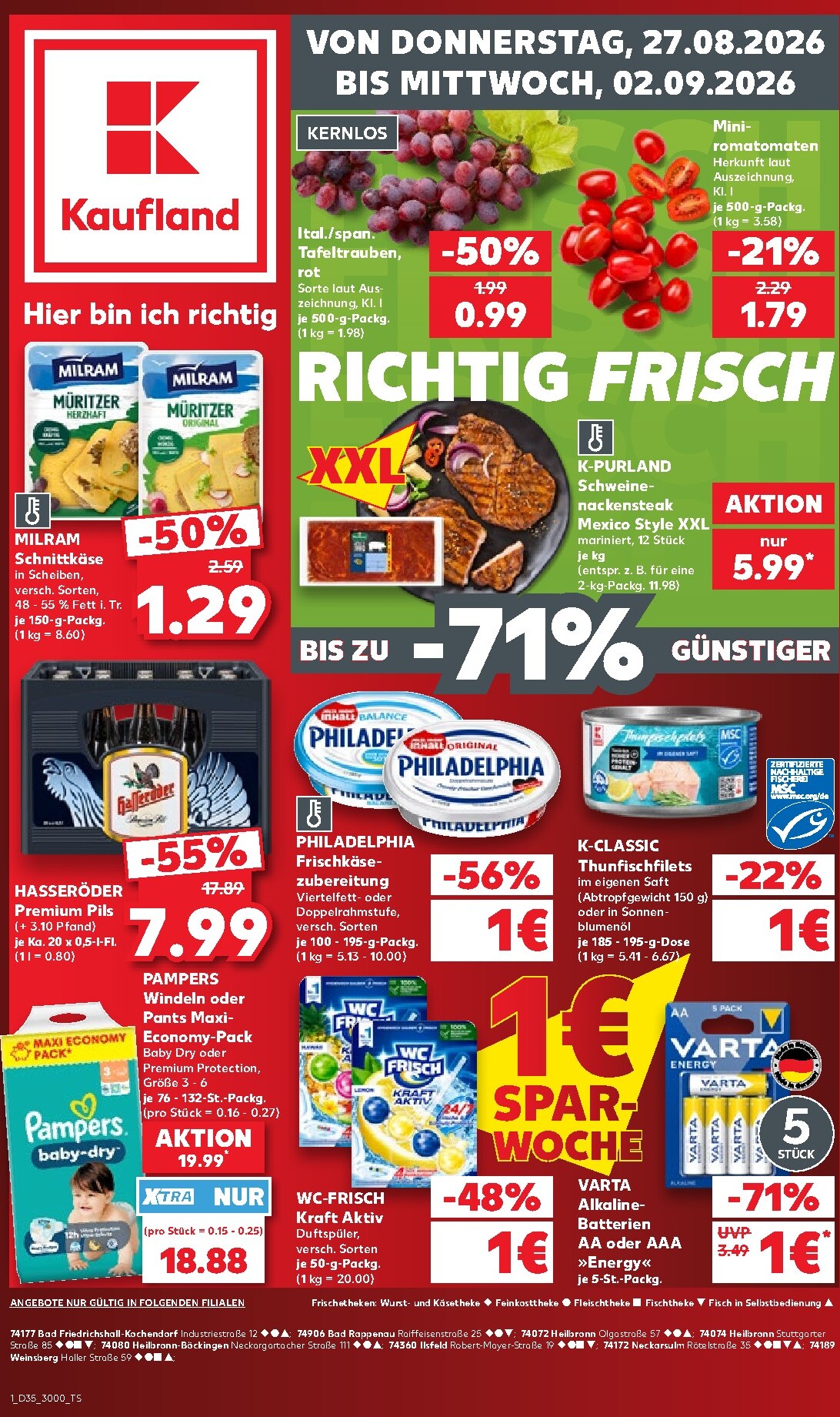 kaufland - Kaufland Prospekt nächste Woche – von Donnerstag 27.08.2026 bis Mittwoch 02.09.2026