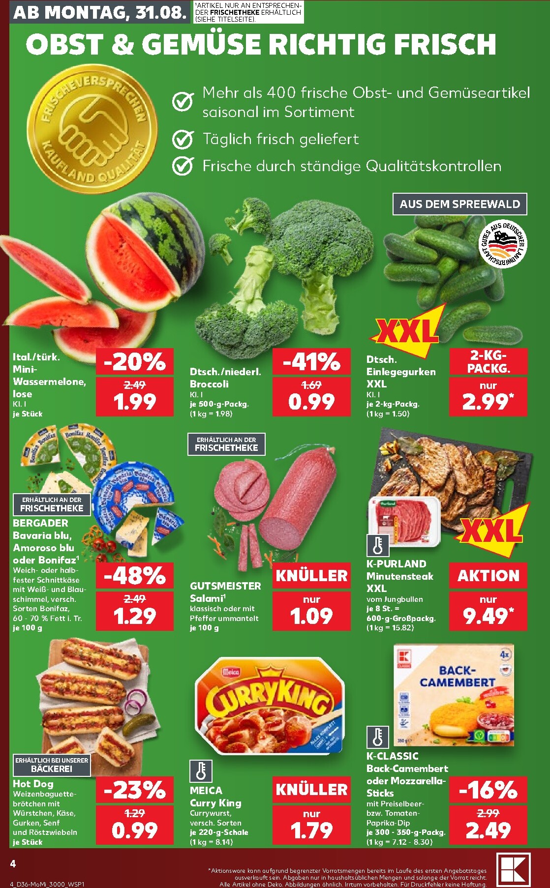 kaufland - Kaufland - Richtig Sparen Prospekt nächste Woche – von Montag 31.08.2026 bis Mittwoch 02.09.2026 - page: 4
