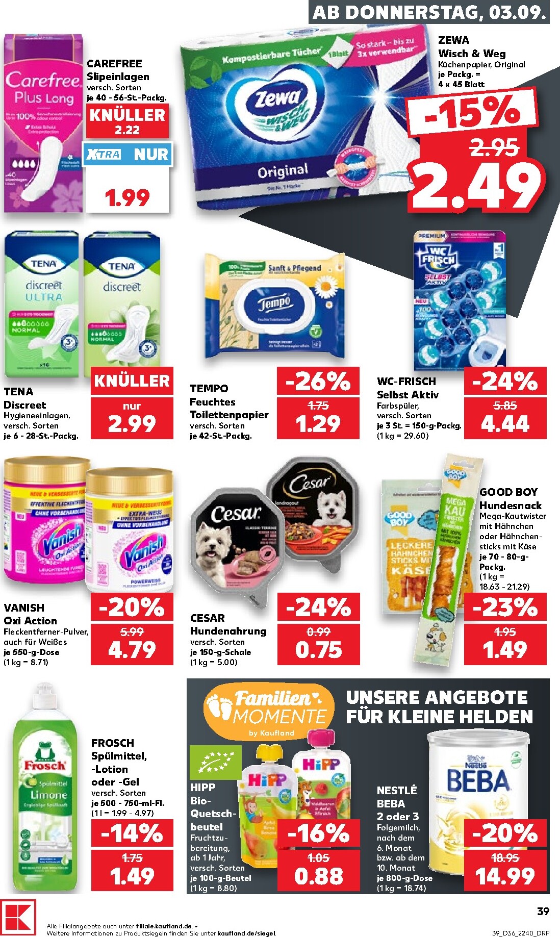 kaufland - Kaufland Prospekt nächste Woche – von Donnerstag 03.09.2026 bis Mittwoch 09.09.2026 - page: 39
