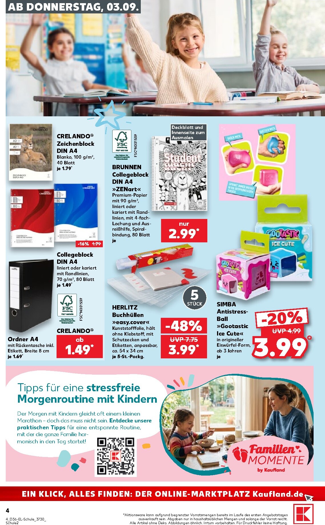 kaufland - Kaufland - Back to School Prospekt nächste Woche – von Donnerstag 03.09.2026 bis Mittwoch 16.09.2026 - page: 4