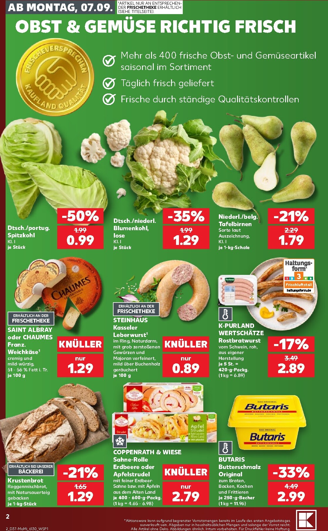 kaufland - Kaufland - Richtig Sparen Prospekt nächste Woche – von Montag 07.09.2026 bis Mittwoch 09.09.2026 - page: 2