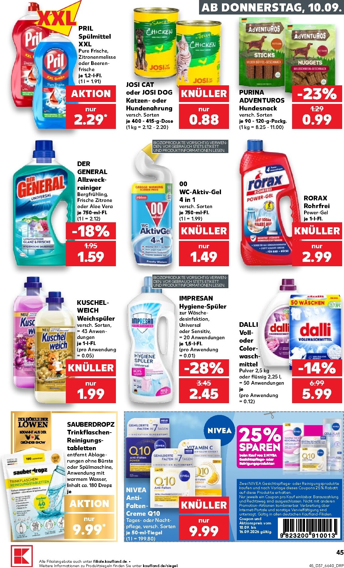 kaufland - Kaufland Prospekt nächste Woche – von Donnerstag 10.09.2026 bis Mittwoch 16.09.2026 - page: 45