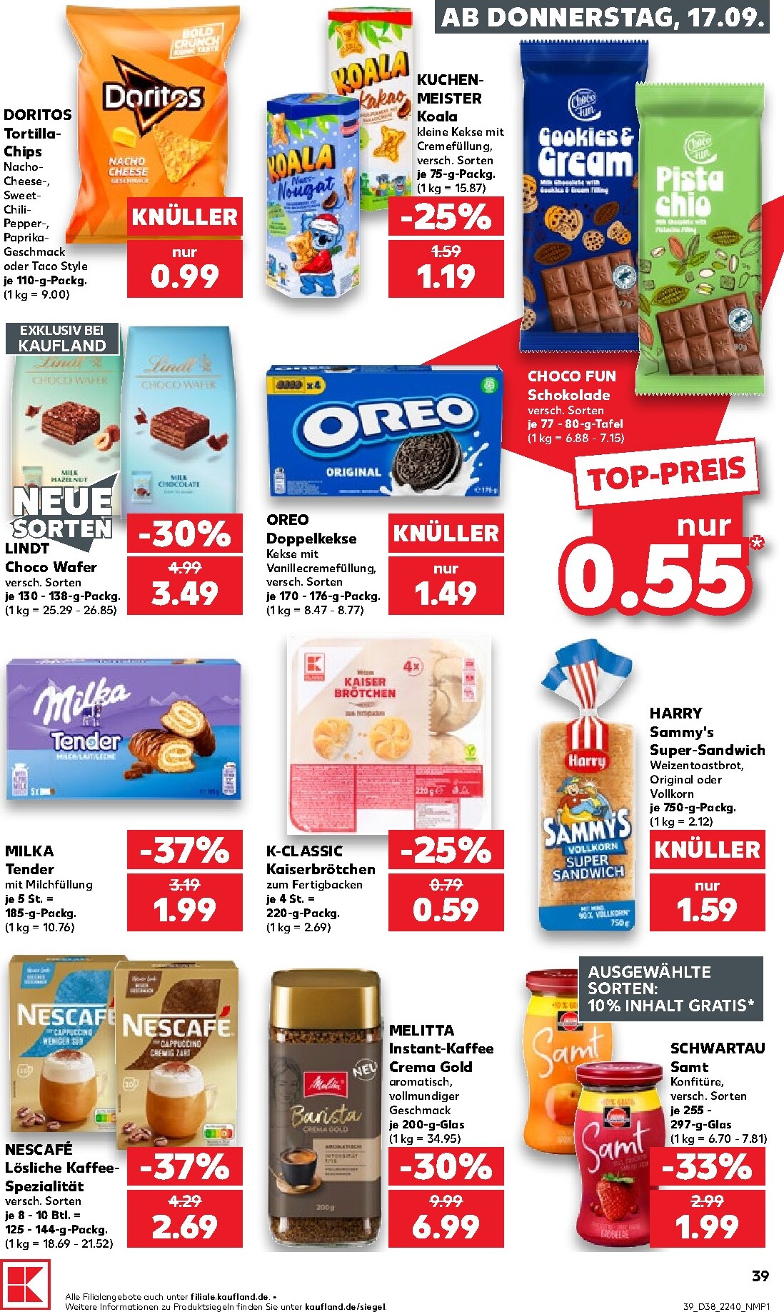 kaufland - Kaufland Prospekt nächste Woche – von Donnerstag 17.09.2026 bis Mittwoch 23.09.2026 - page: 39