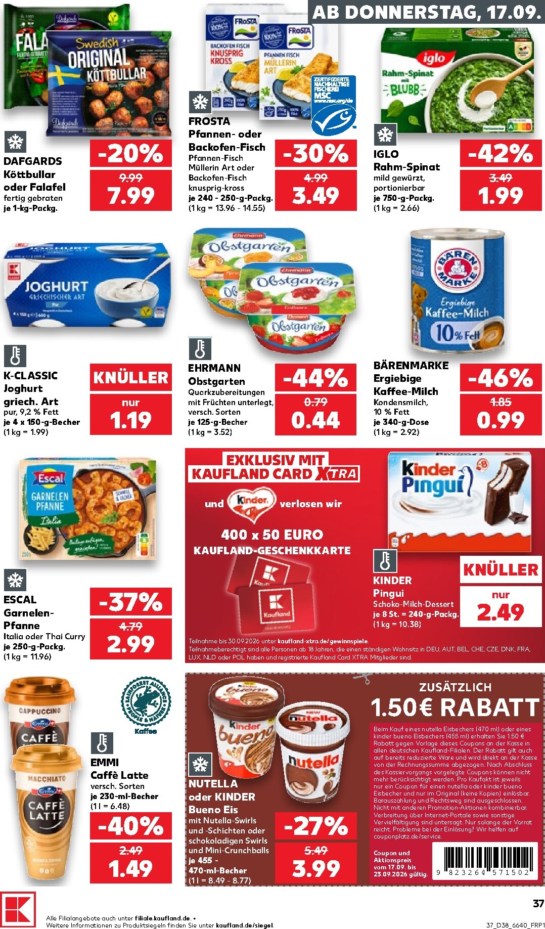 kaufland - Kaufland Prospekt nächste Woche – von Donnerstag 17.09.2026 bis Mittwoch 23.09.2026 - page: 37