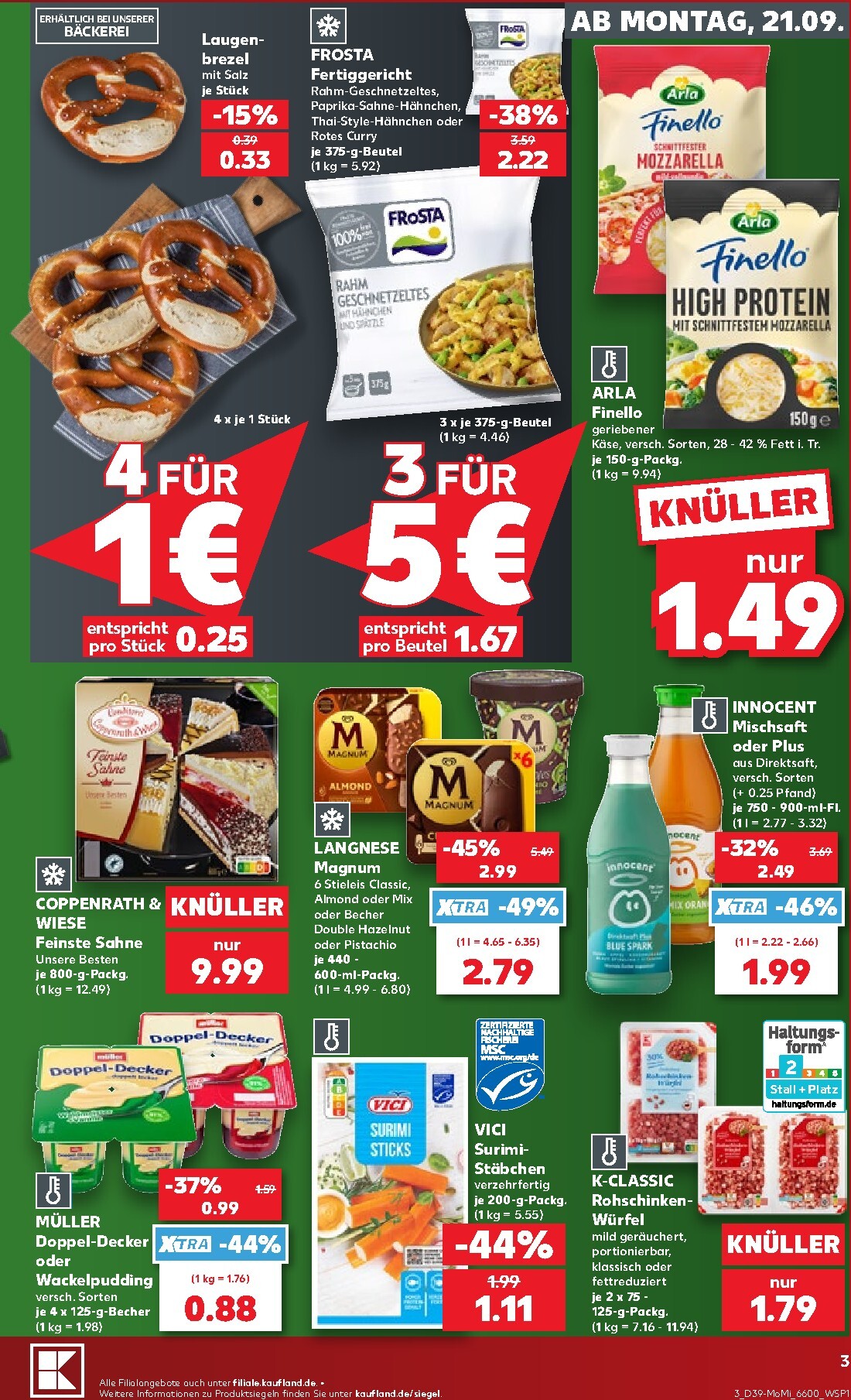 kaufland - Kaufland - Richtig Sparen Prospekt nächste Woche – von Montag 21.09.2026 bis Mittwoch 23.09.2026 - page: 3