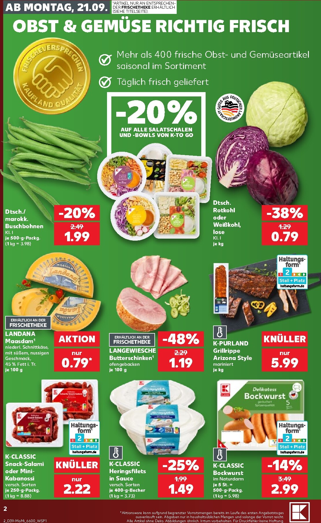 kaufland - Kaufland - Richtig Sparen Prospekt nächste Woche – von Montag 21.09.2026 bis Mittwoch 23.09.2026 - page: 2